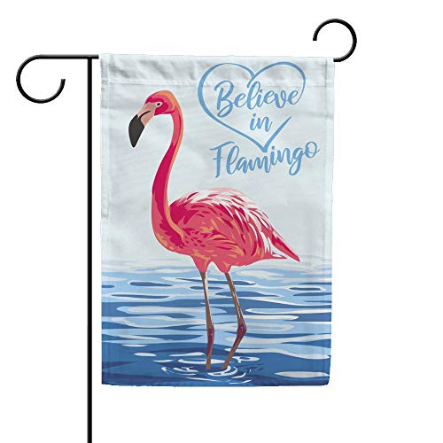 Pink Flamingo Blue Water Believe