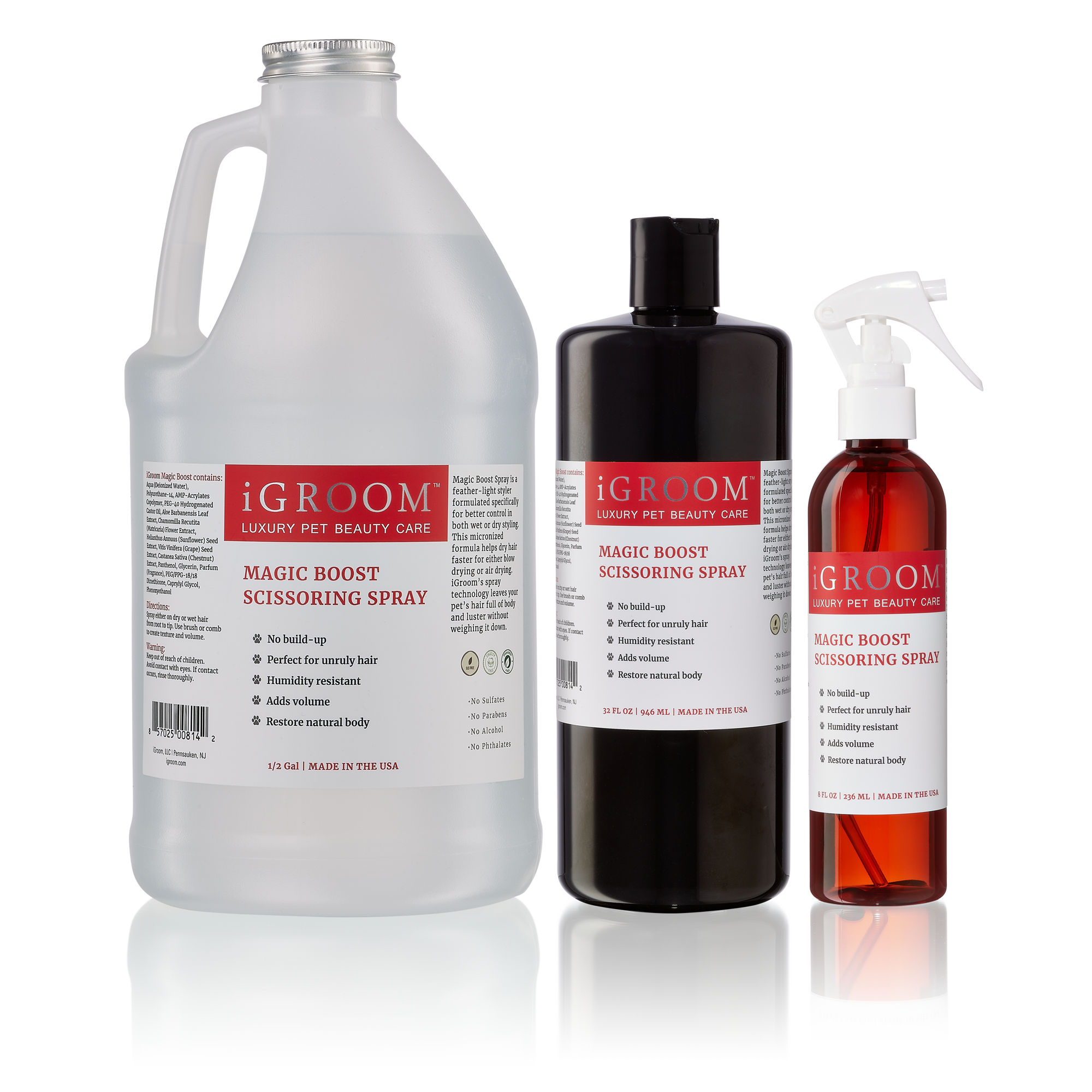 Magic Boost Pet Grooming Spray - Detangling & Shine Enhancing Spray for Dogs & Cats - Perfect for Home Grooming & Professional Use