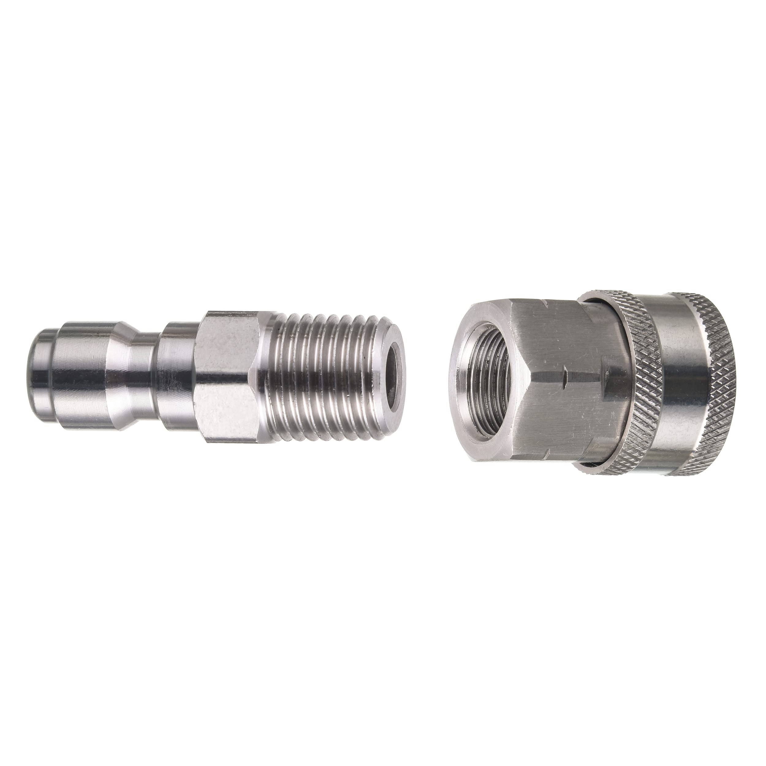 RIDGE WASHER 1/4 Inch Quick Connect to NPT Pressure Washer Couplers - High Flow Quick Disconnect Fittings for Power Washer, Garden Hose & Water Sprayer - Perfect for Car Washing, Deck Cleaning & Outdoor Use
