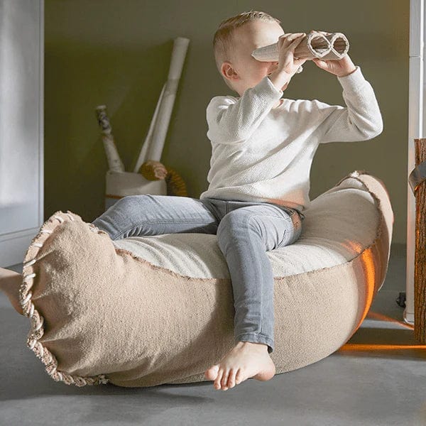 Comfortable and Stylish Pouf Ottoman - Perfect for Canoe Adventure & Outdoor Relaxation - Ideal for Living Room, Patio, and Camping
