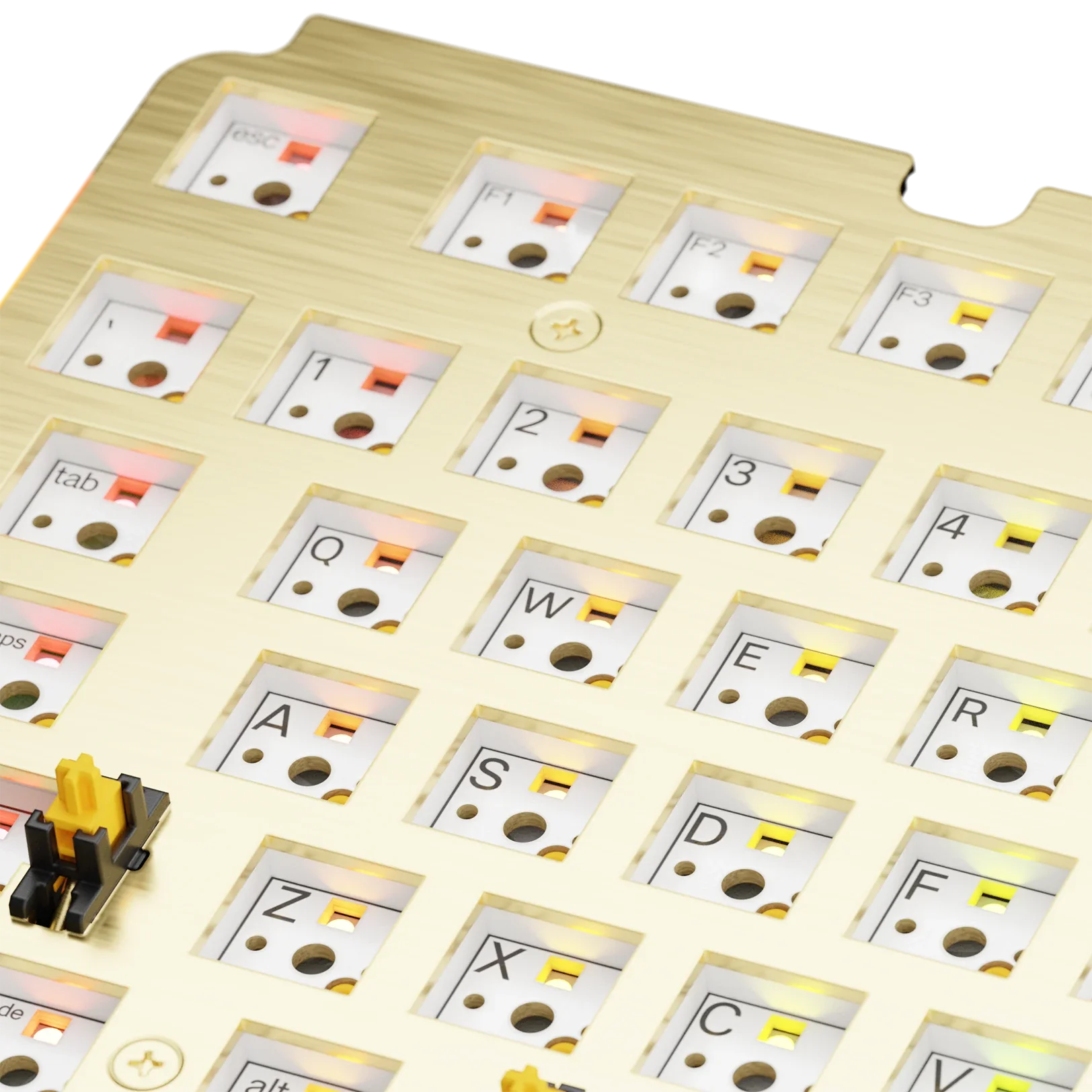 GMMK 3 75% ANSI Brass Switch Plate - Premium Keyboard Upgrade for Mechanical Gaming & Typing Enthusiasts - Perfect for Custom Builds, Office Work & Esports