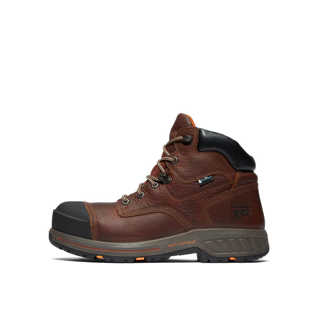 Helix HD 6 Inch Composite Toe Work Boots for Men - Safety Shoes with Slip Resistant & Electrical Hazard Protection - Ideal for Construction, Warehouse & Outdoor Work (Mahogany)