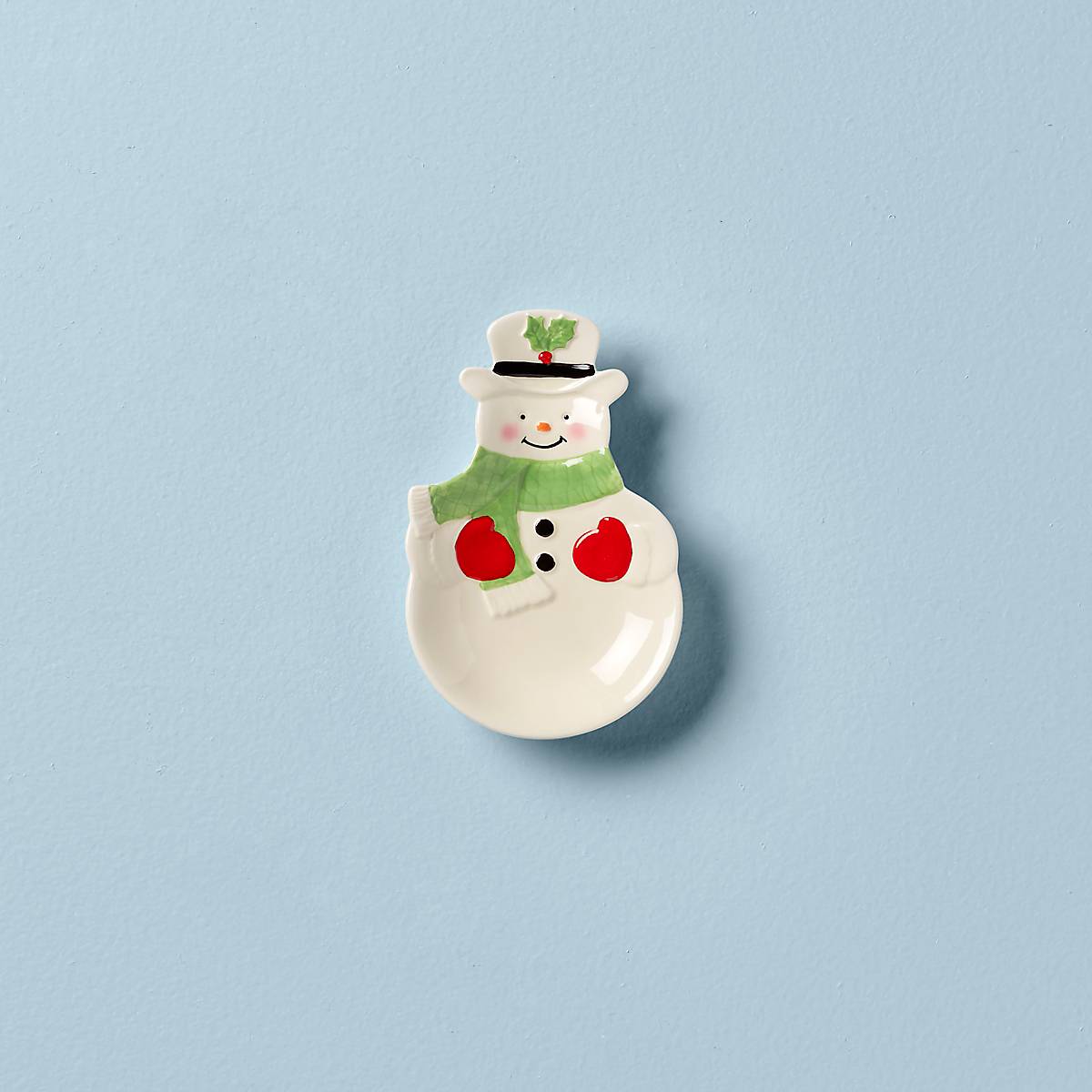 Festive Snowman Spoon Rest - Cute Holiday Kitchen Decor for Christmas & Winter Cooking - Perfect for Soup, Sauce & Serving Utensils