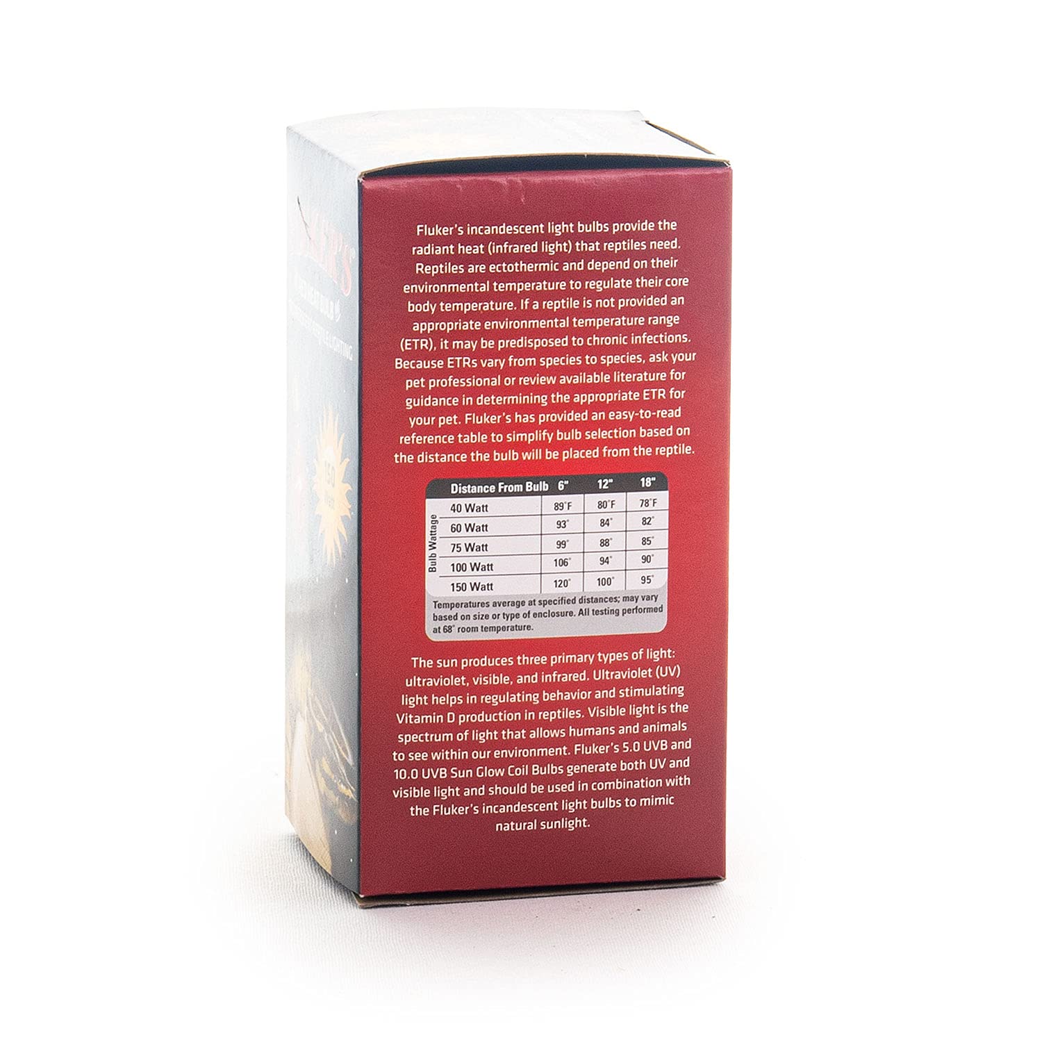 Fluker's 40W Incandescent Red Heat Bulb for Reptiles - Ideal for Nighttime Heating in Terrariums & Reptile Habitats