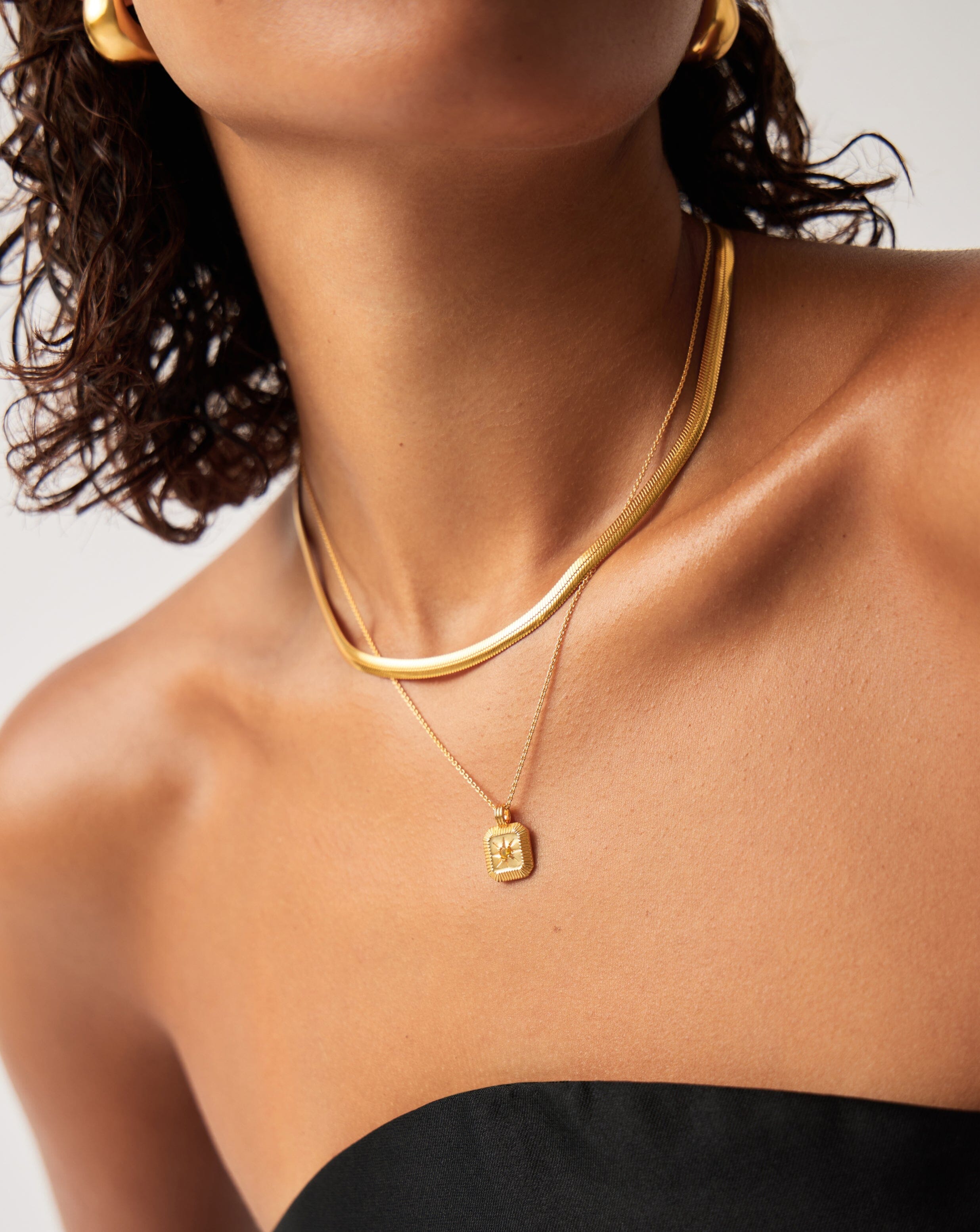 November Birthstone Pendant Necklace - 18k Gold Vermeil Citrine Jewelry for Women | Elegant Gift for Birthday, Anniversary & Special Occasions
