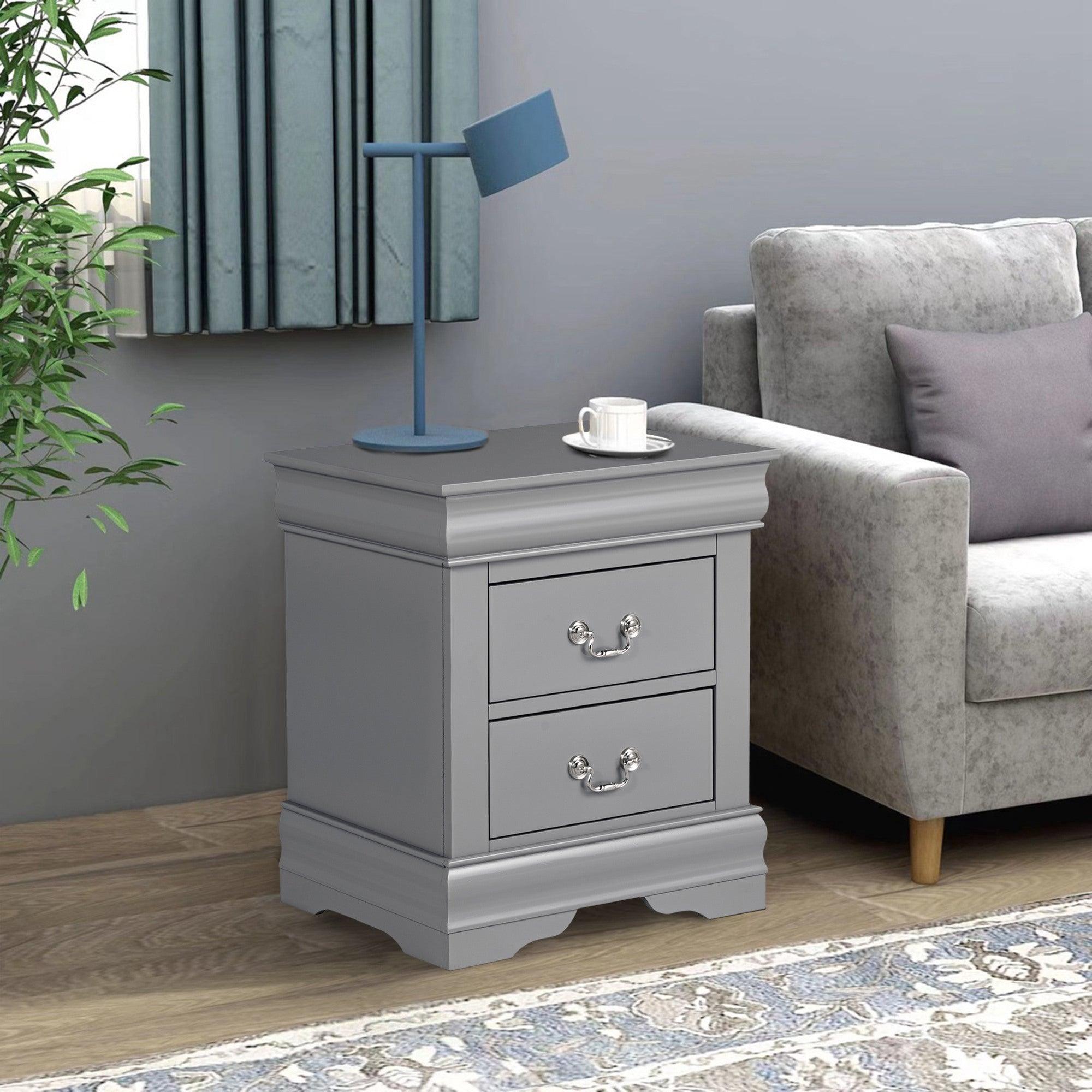 Louis Philippe Night Stand by Furniture of America - Elegant Bedside Table for Bedroom Decor, Storage & Organization