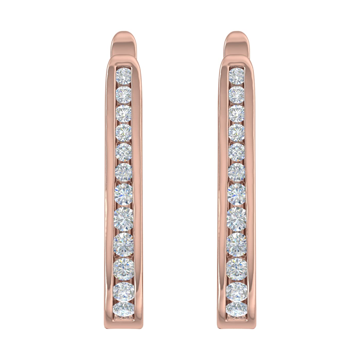 1/4 to 1/2 Carat Diamond Hoop Earrings in 14K Gold (SI1-SI2 Clarity) - Elegant Everyday Jewelry for Women, Perfect for Work, Parties & Special Occasions
