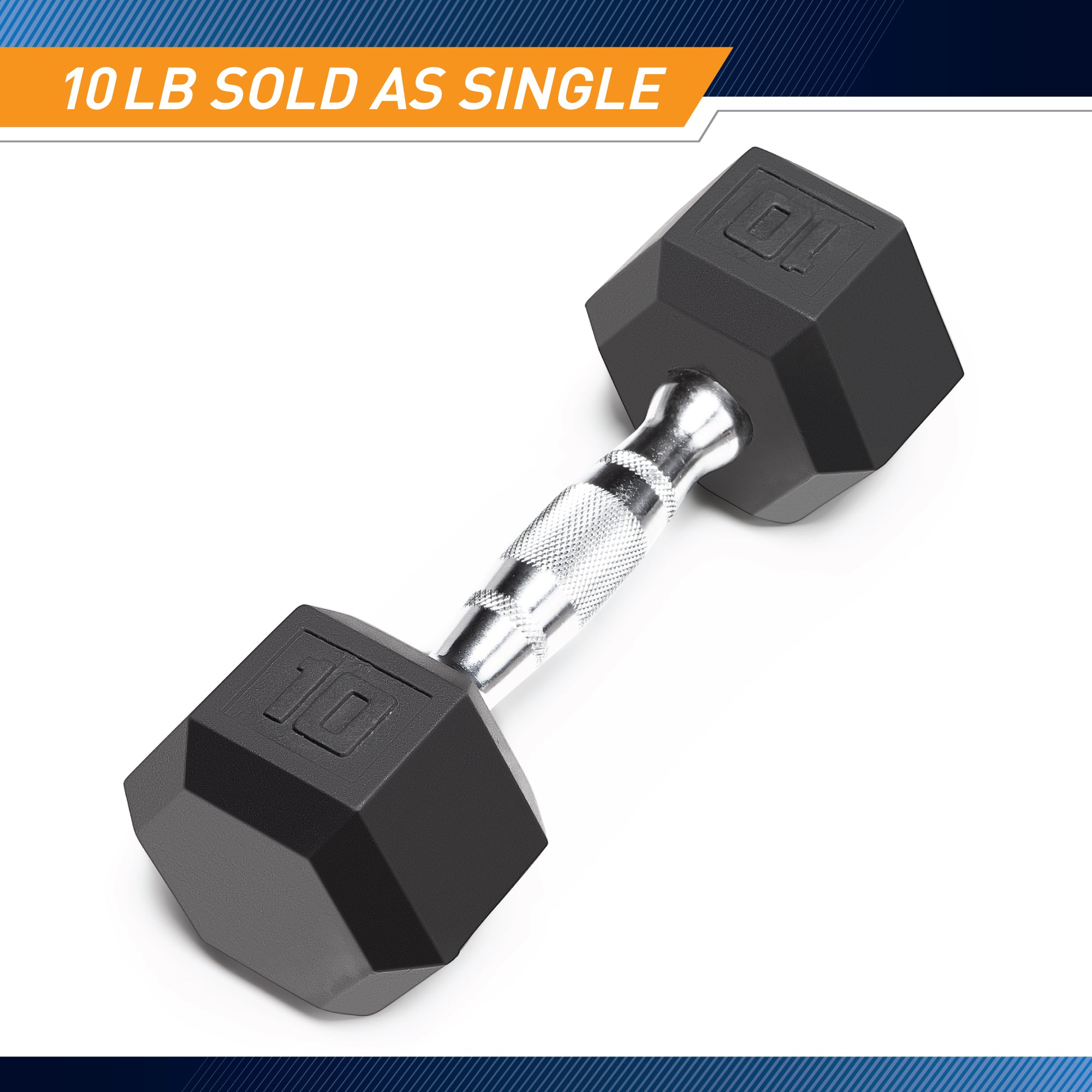 Marcy 10lb Rubber Hex Dumbbell - Premium Home Gym Equipment for Strength Training & Weightlifting | Perfect for Home Workouts, CrossFit & Fitness Routines