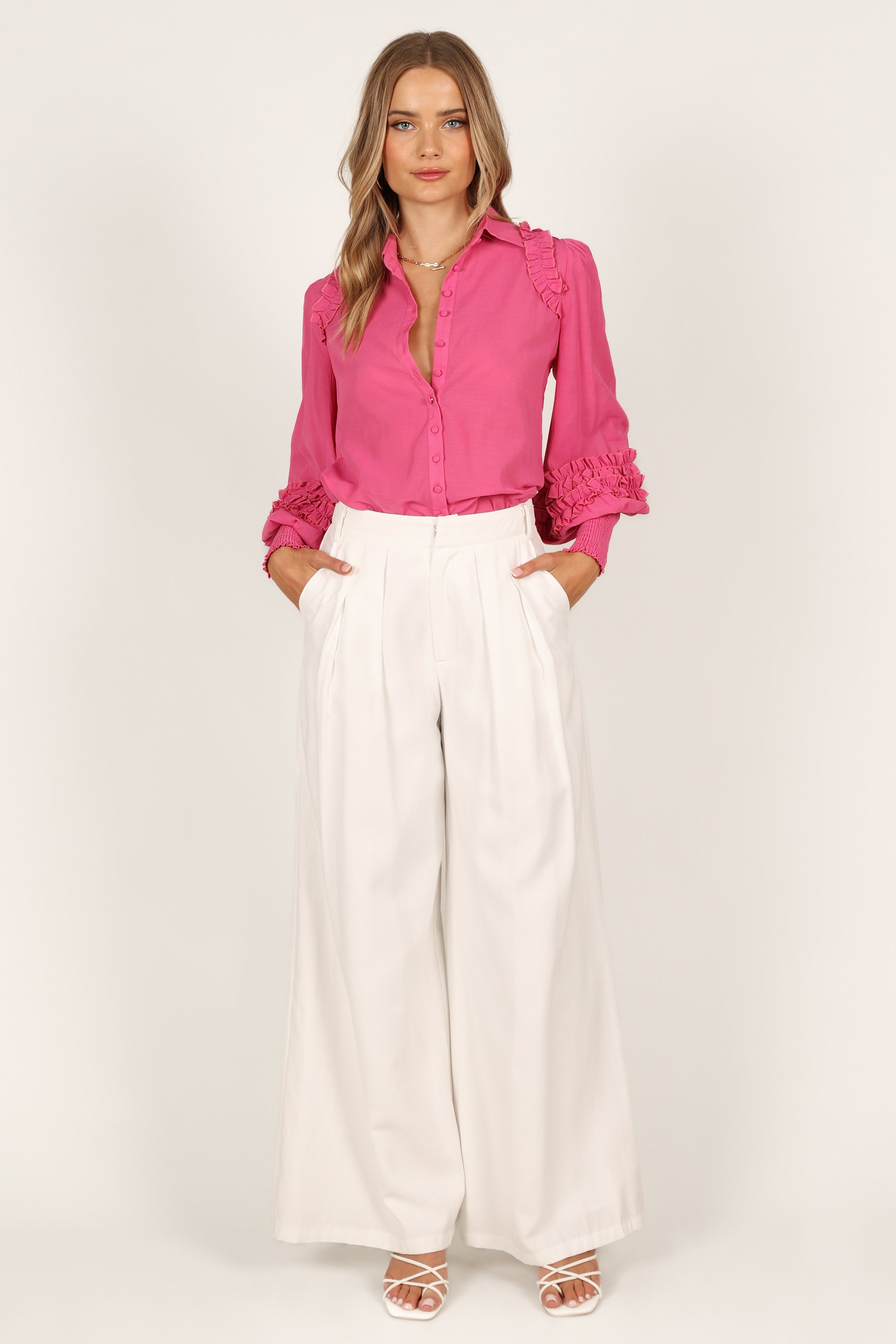 Bettina Shirt Fuchsia - Stylish Women's Blouse for Work & Casual Wear | Trendy Office & Everyday Outfit