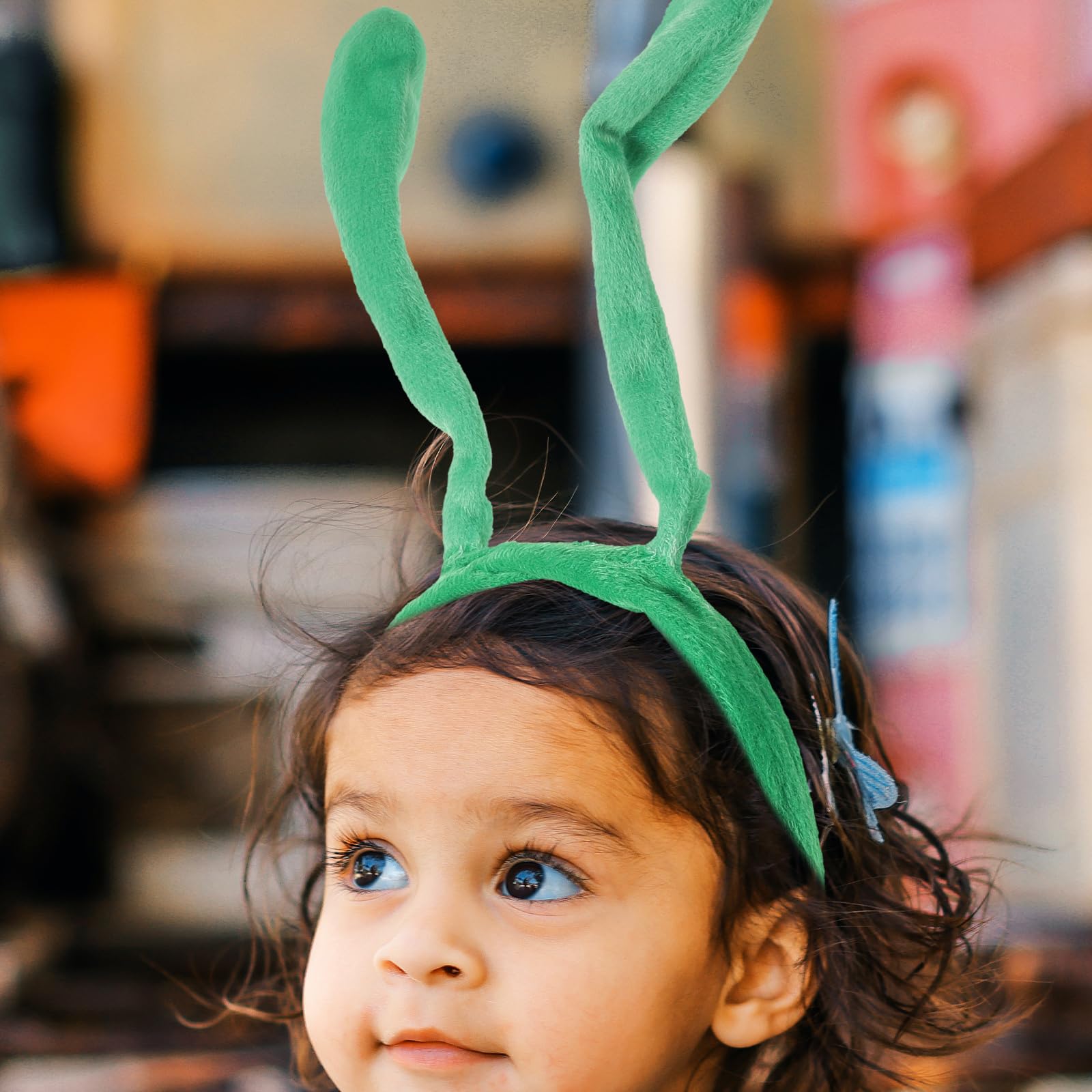 Funny Christmas Boy Costume Plush Headband - Stocking Stuffers for Adults, Animal Hair Accessories & Antenna Apparel (Green) - Perfect for Holiday Parties, Cosplay & Festive Gift Exchanges