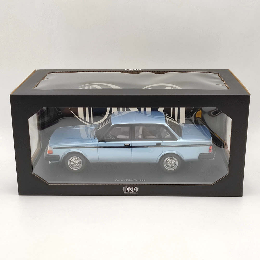 1/18 Scale Volvo 244 Turbo Resin Model Car - Limited Edition Blue Collectible (DNA000135) | Perfect for Car Enthusiasts, Display Collections & Gift Giving