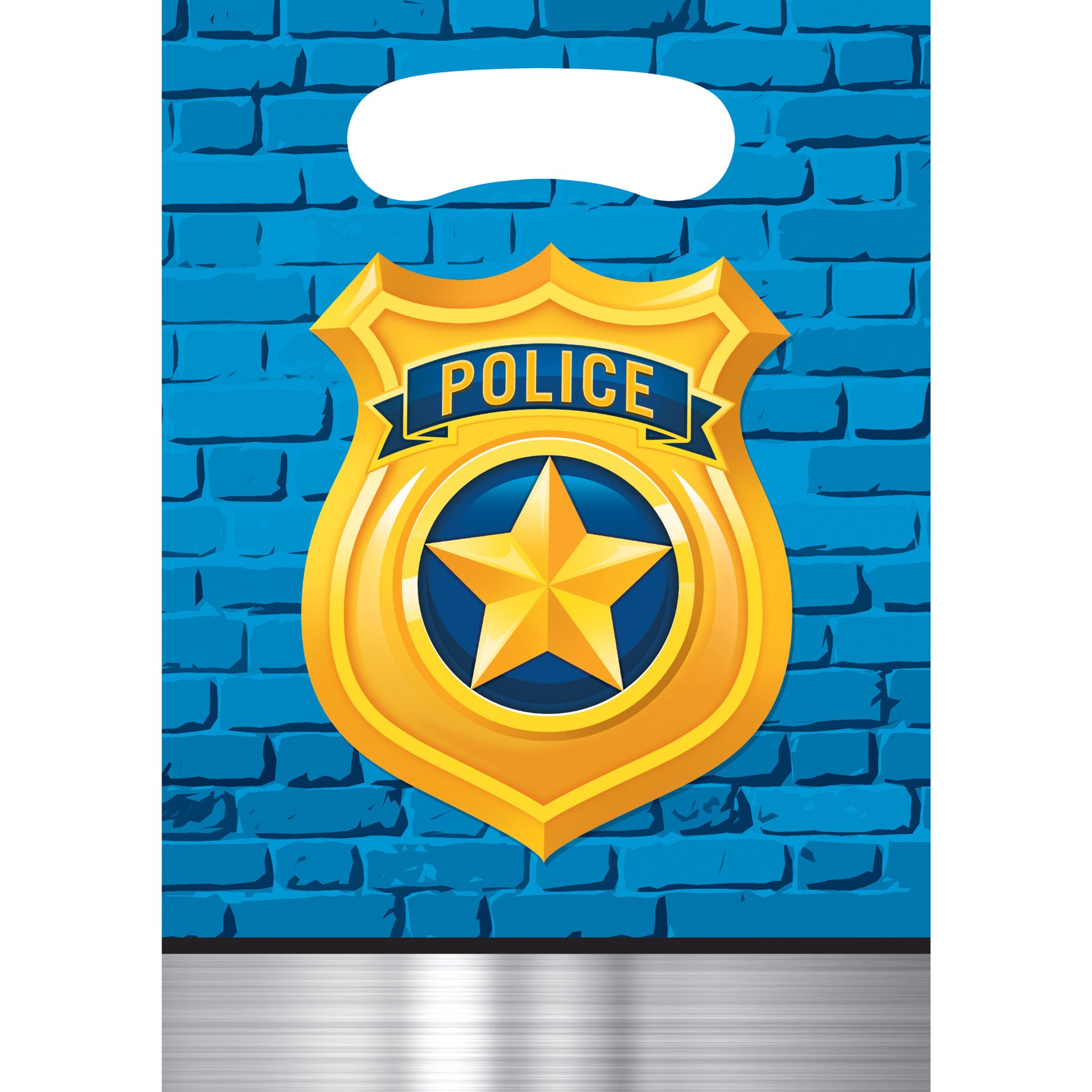 Police Party Favor Bags - 8 Pack | Bulk Goodie Bags for Police Themed Birthday Parties, Baby Showers & Special Events