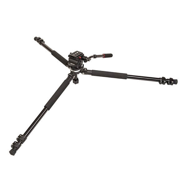 Kenro Standard Video Tripod Kit (KENVT102) - Professional Aluminum Tripod with Fluid Head for DSLR Cameras, Perfect for Vlogging, Live Streaming & Outdoor Photography