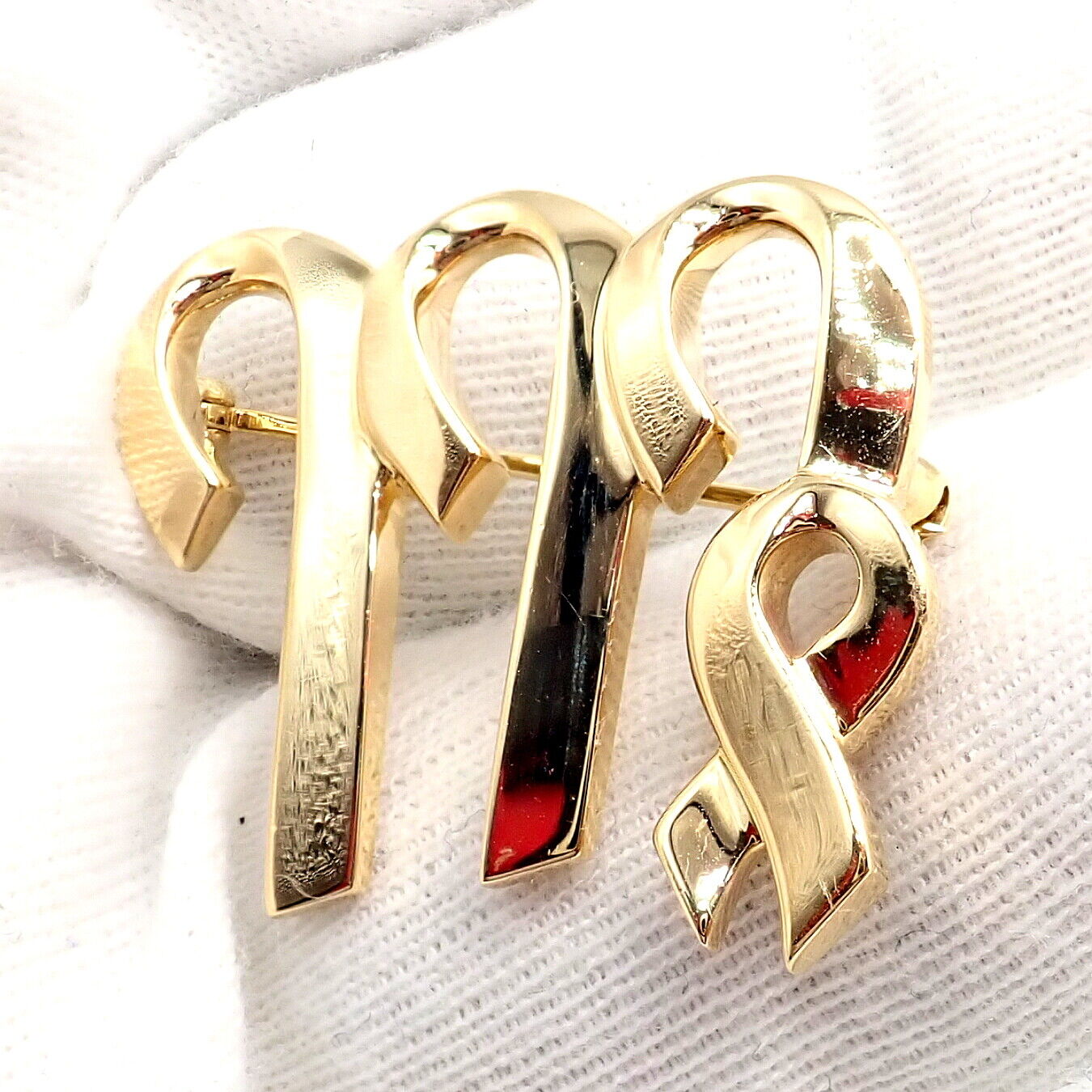 Authentic Tiffany & Co Paloma Picasso 18k Yellow Gold Zodiac Virgo Pin Brooch - Elegant Jewelry Gift for Virgo Women, Perfect for Special Occasions & Collectors