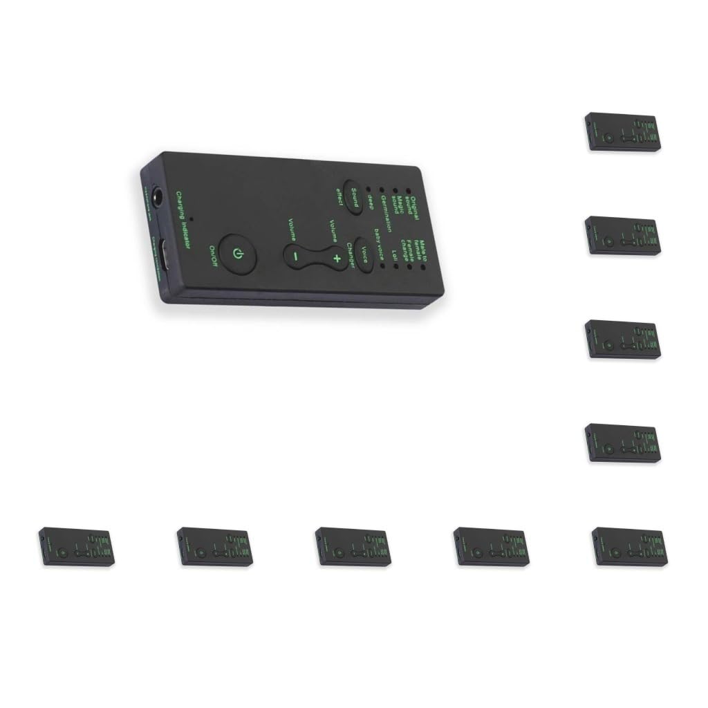 10-Pack Mini USB Rechargeable Voice Changer with 7 Sound Effects - Plug & Play Sound Mixer Board for PC/Laptop - Perfect for Gaming, Streaming & Voice Modulation