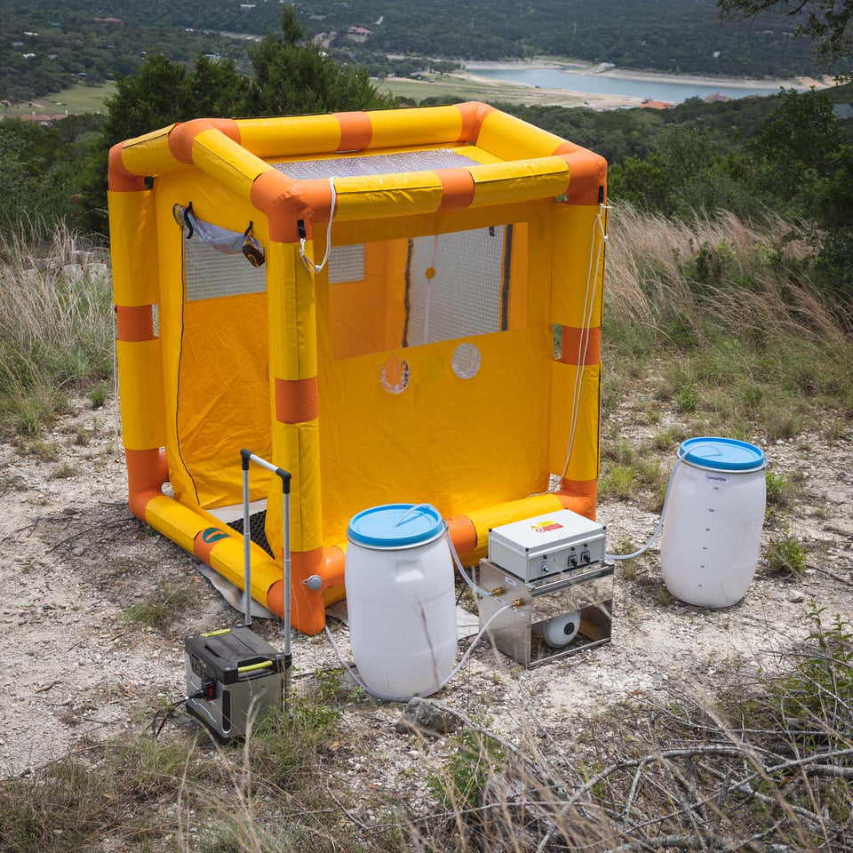 MIRA Safety DS1 Portable Emergency Decontamination Shower for Chemical Spills & Hazmat Situations - Ideal for First Responders, Industrial Workers & Outdoor Safety Kits