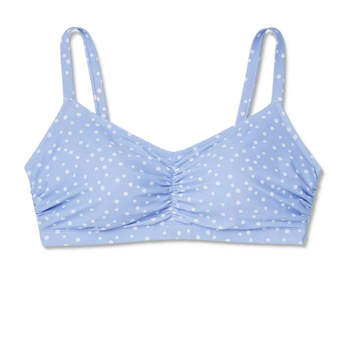 Xhilaration Women's Juniors' Cinch-Front Bralette Bikini Top - Comfortable Adjustable Swimwear for Beach, Pool & Summer Vacation