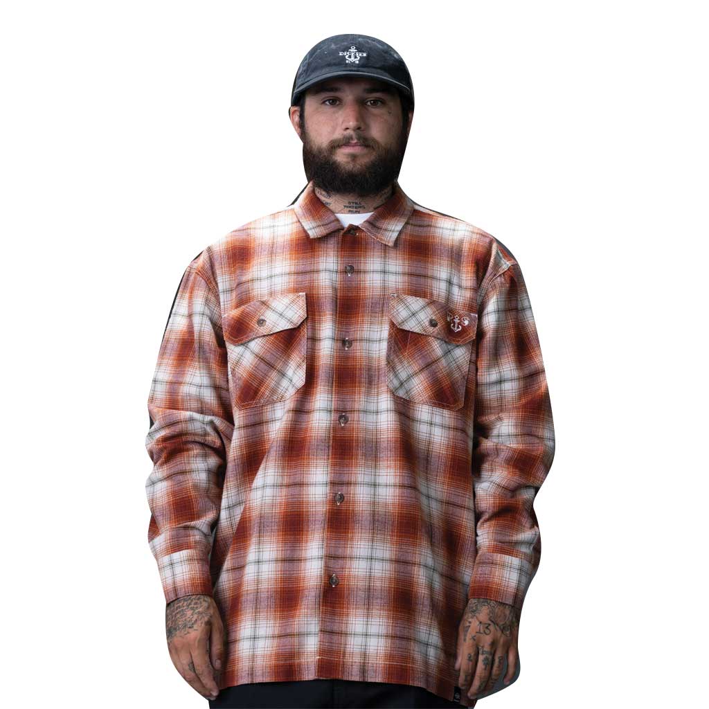 Dickies Skate R.S. Shirt - Burnt Ombre Color | Durable Work & Skate Shirt for Men | Perfect for Skateboarding, Workwear & Casual Street Style