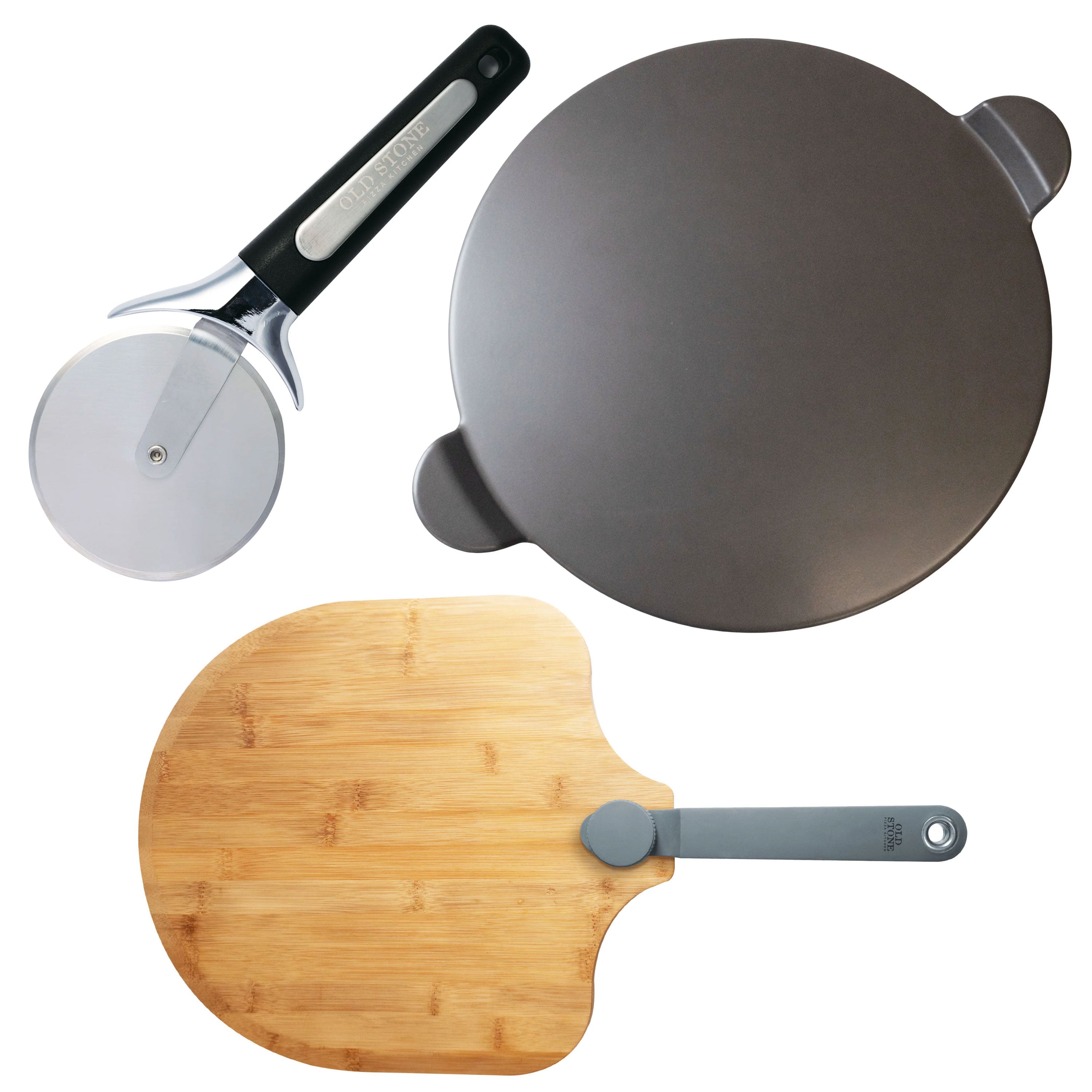Premium Glazed Pizza Stone Set for Oven - 15