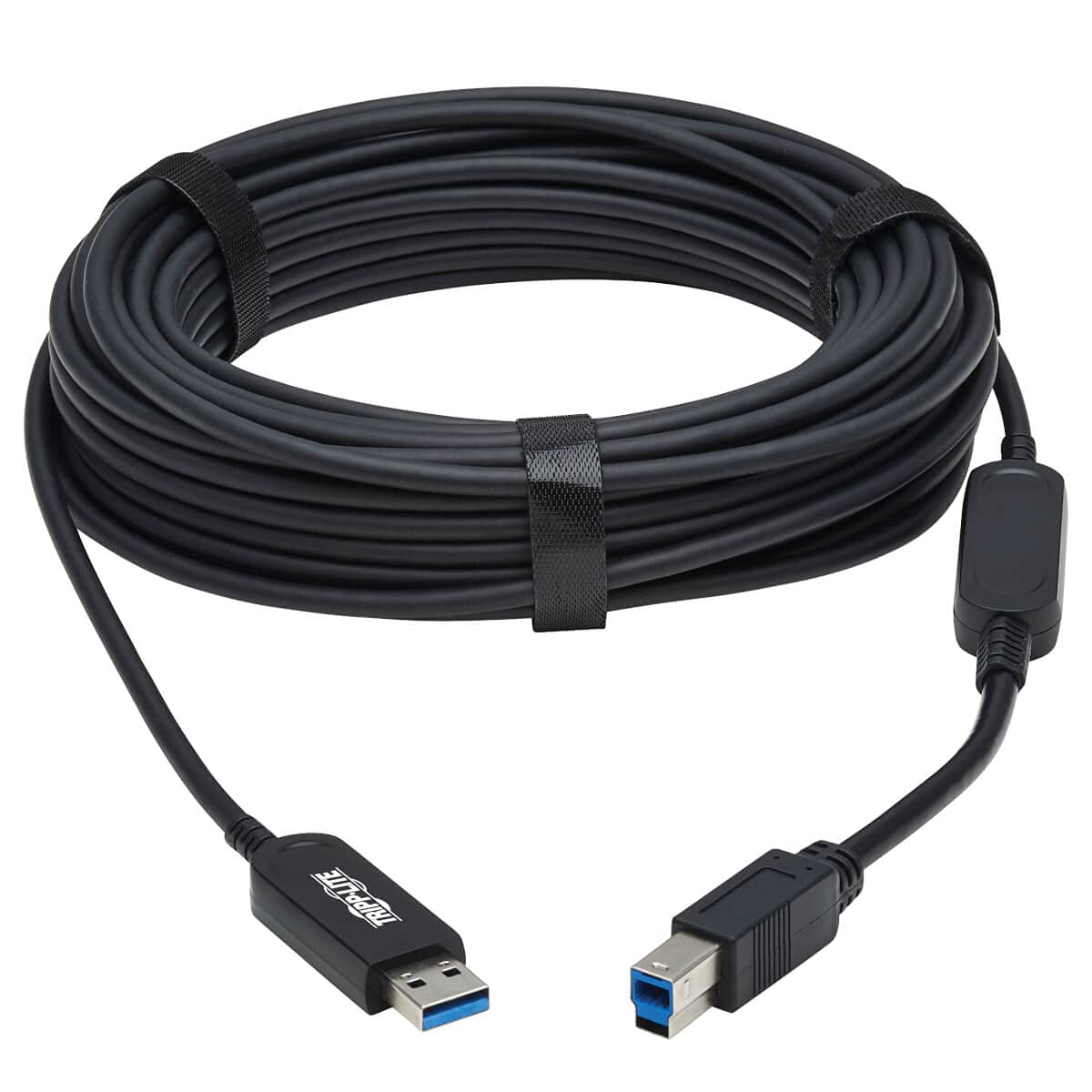 Tripp Lite USB-A to USB-B Fiber Active Optical Cable 20M - USB 3.2 Gen 1 High-Speed Data Transfer (U328F-20M) for Industrial Equipment, Medical Devices & Long-Distance PC Connections