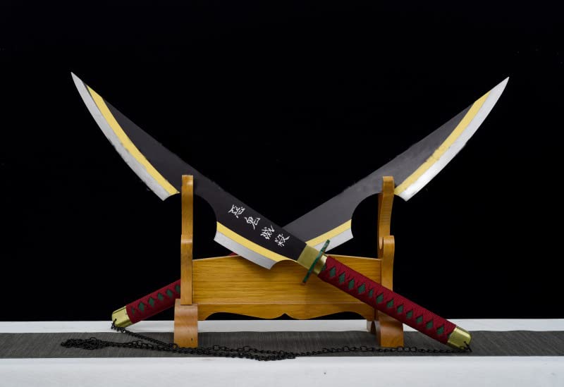 Demon Slayer Katana Sword - Kimetsu no Yaiba Tanjiro Kamado & Shinobu Kochou Cosplay Replica - High Carbon Steel Anime Collectible for Cosplay, Display, and Gift Giving
