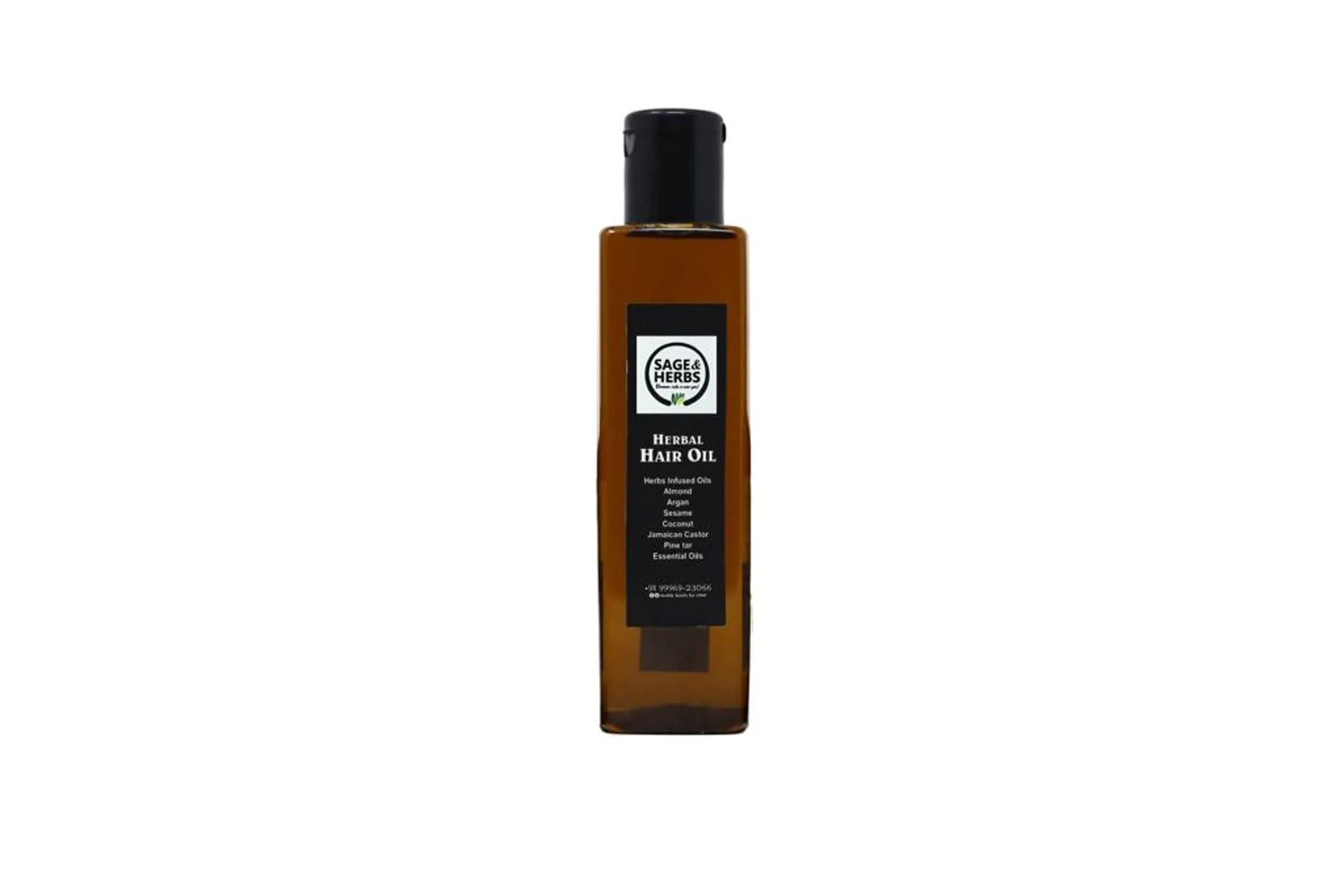 Sage & Herbs Herbal Hair Oil for Hair Growth & Hair Fall Control - Non-Sticky, Non-Greasy Formula for All Hair Types (50ml) | Promotes Stronger, Healthier Hair for Daily Use & Scalp Massage