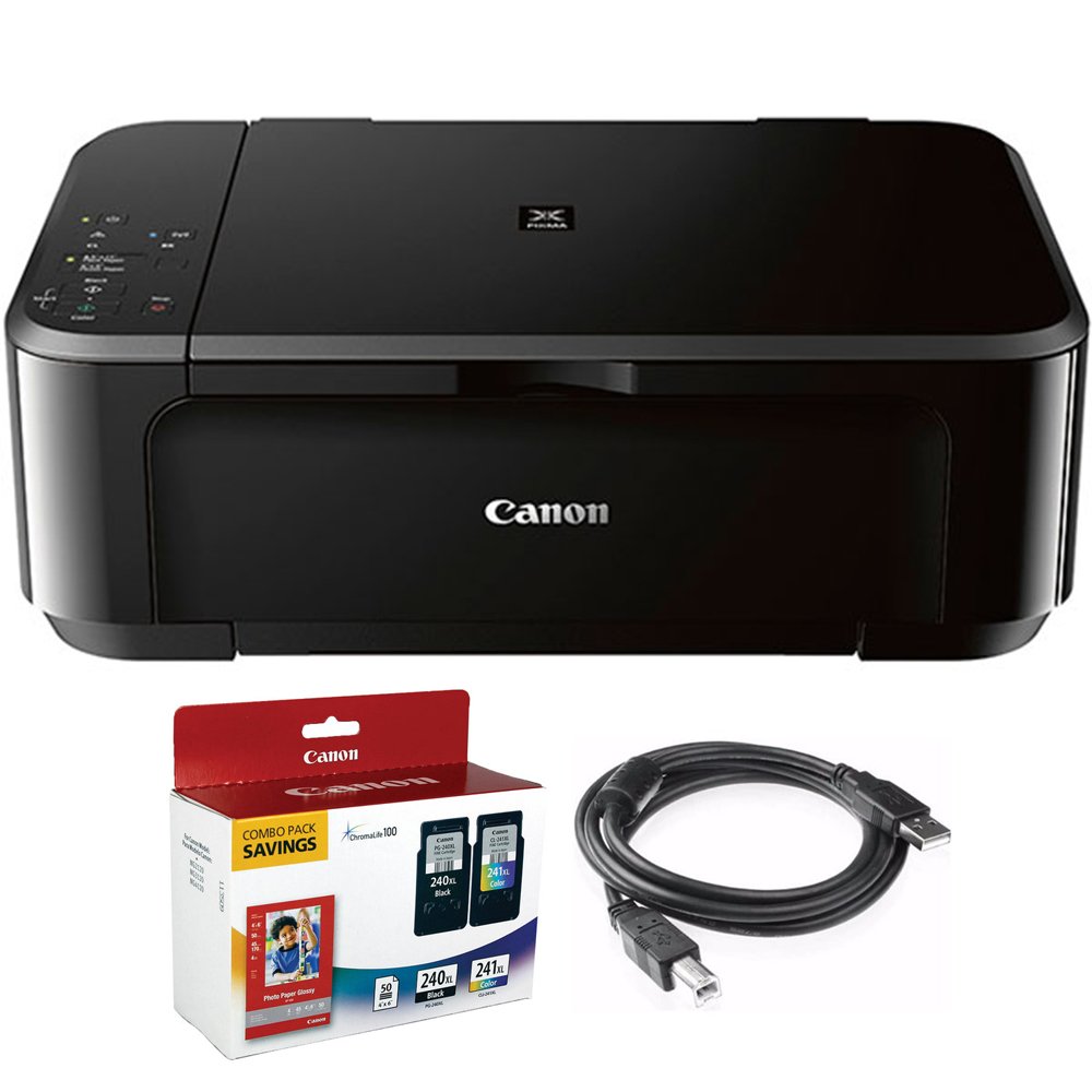 Canon Pixma MG3620 Wireless All-in-One Color Inkjet Printer | Mobile & Tablet Printing | High-Quality Prints | Home & Office Use | Black