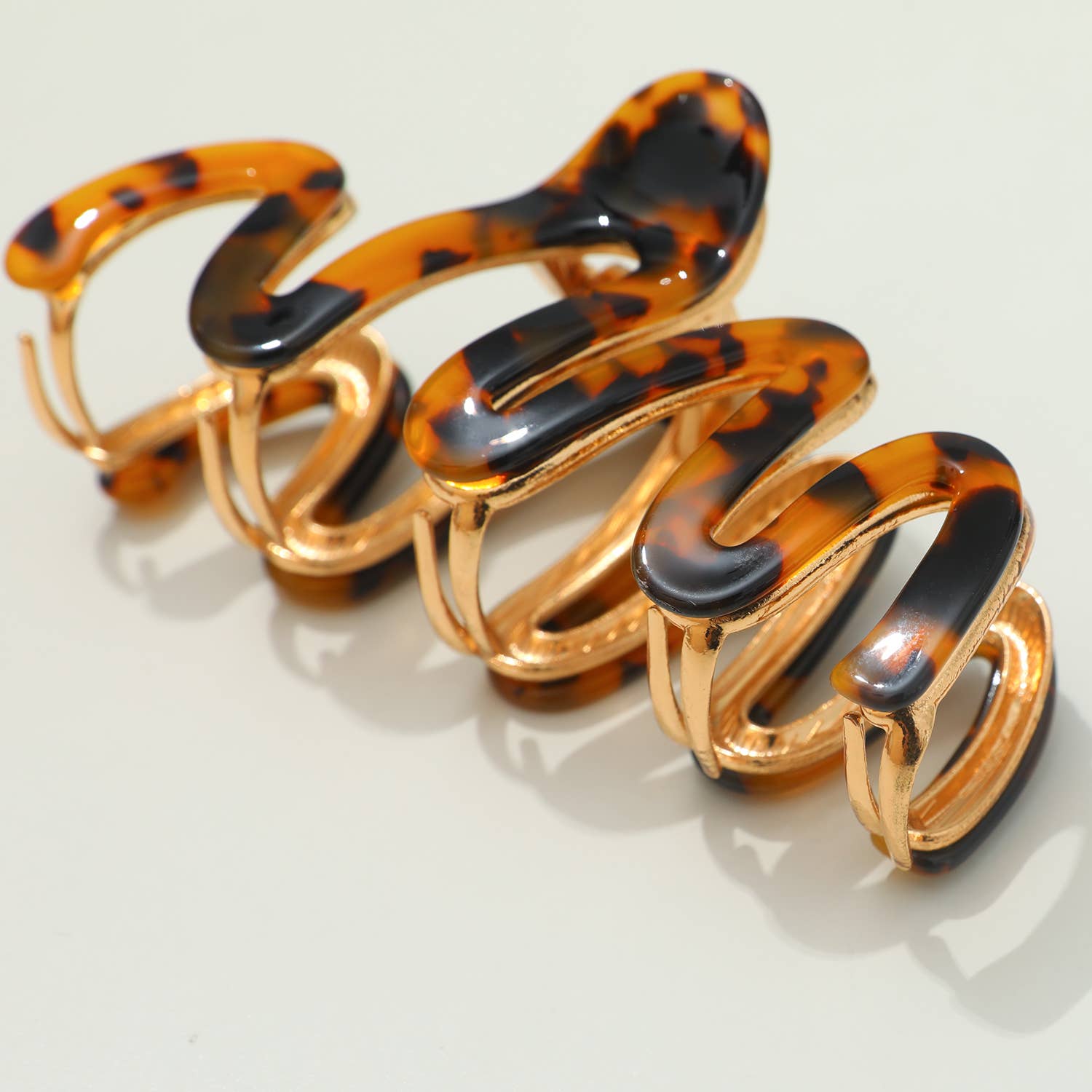 Willow Large Squiggle Metal Claw Clip - Hair Claw Clips for Women, Strong Hold Hair Clips for Thick Hair, Boho Hair Accessories for Beach, Party & Everyday Use