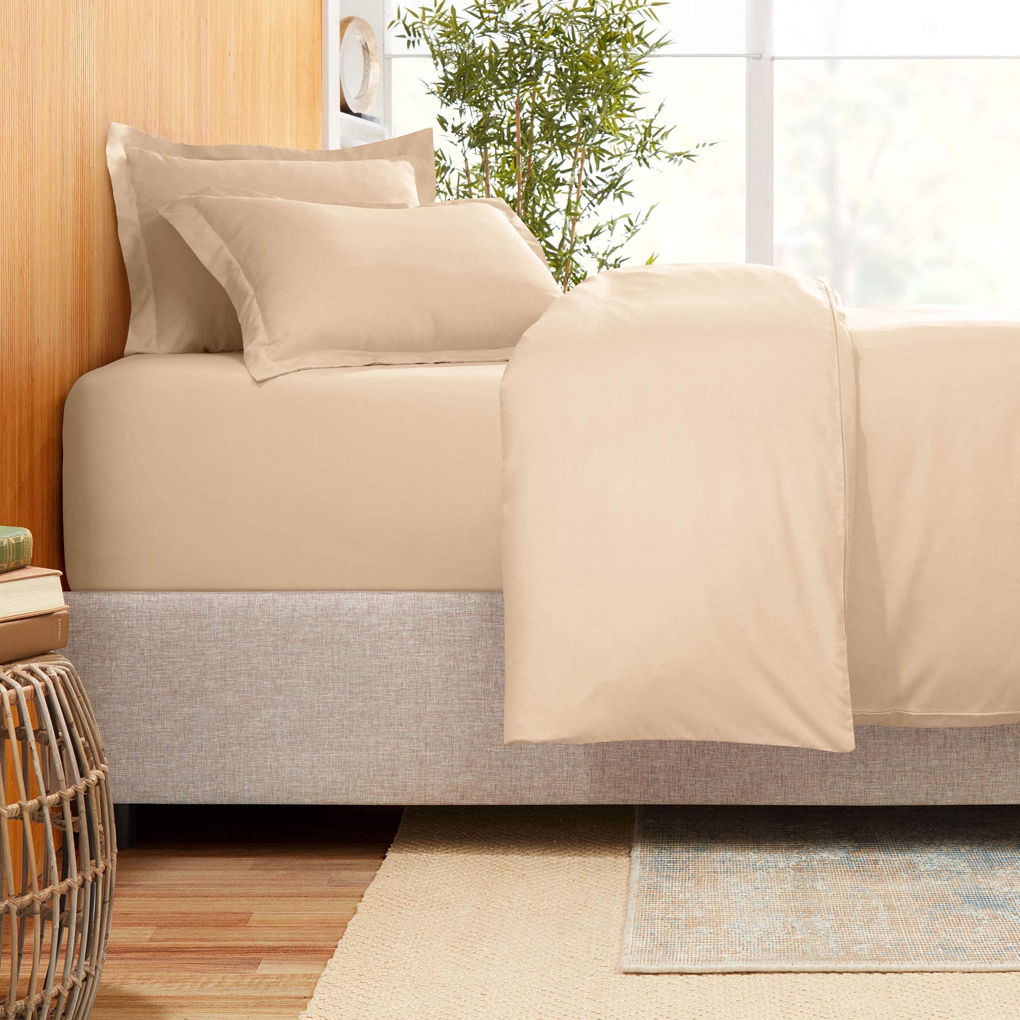 Organic Cotton Fitted Sheet 600 Thread Count Full XL - Soft, Breathable for Deep Pocket Mattress | Bedroom & Guest Room
