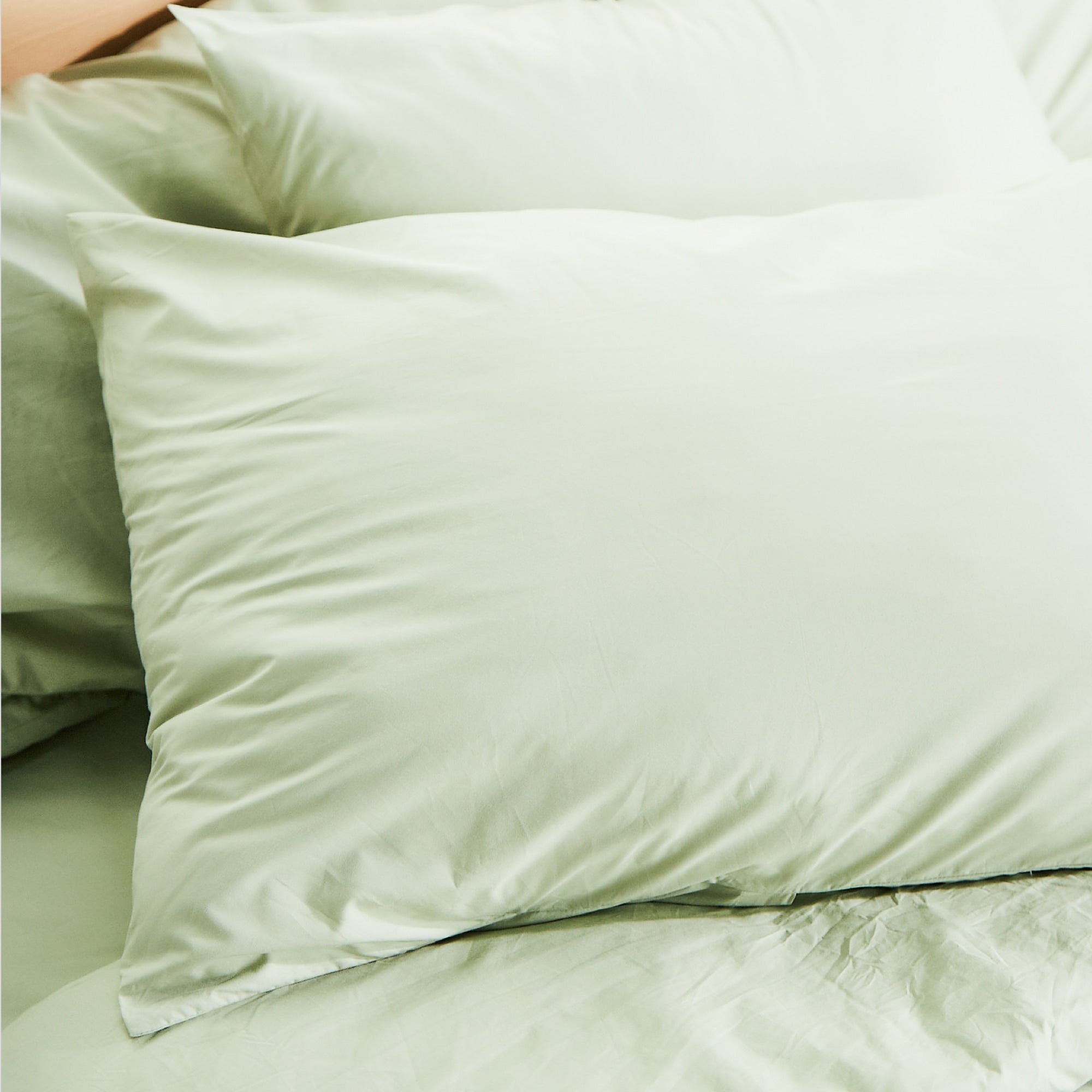 Premium 270 Thread Count Organic Cotton Percale Shams - Soft & Breathable Pillowcases for Bedroom, Hotel, or Guest Room