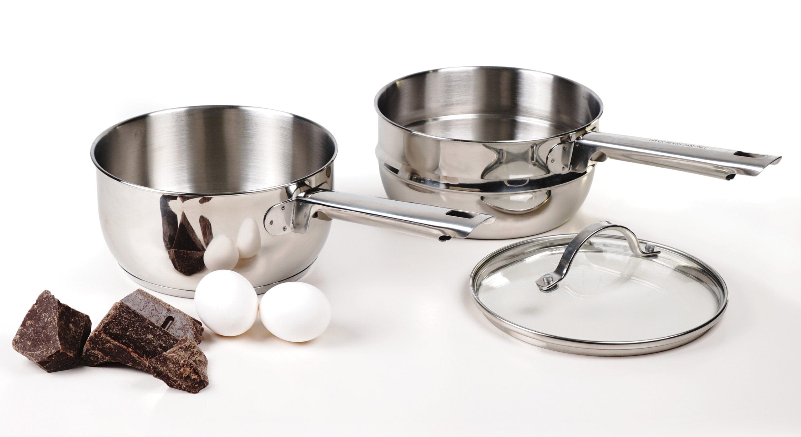 Premium Stainless Steel Double Boiler Bain Marie - Induction Compatible for Professional & Home Cooking - Perfect for Melting Chocolate, Making Sauces & Custards
