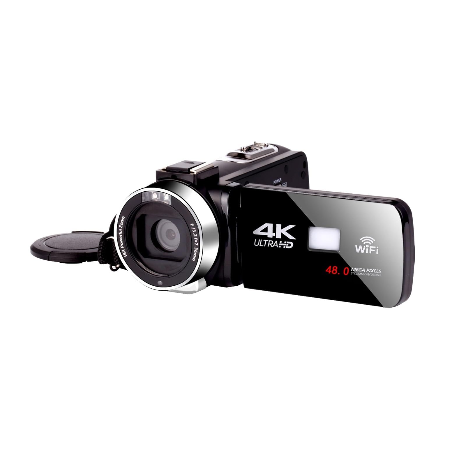4K Digital Video Camera with WiFi & 18X Zoom - UHD Vlogging Camera for YouTube, Live Streaming, Webcam, Travel & Sports Recording (Includes 32GB SD Card)