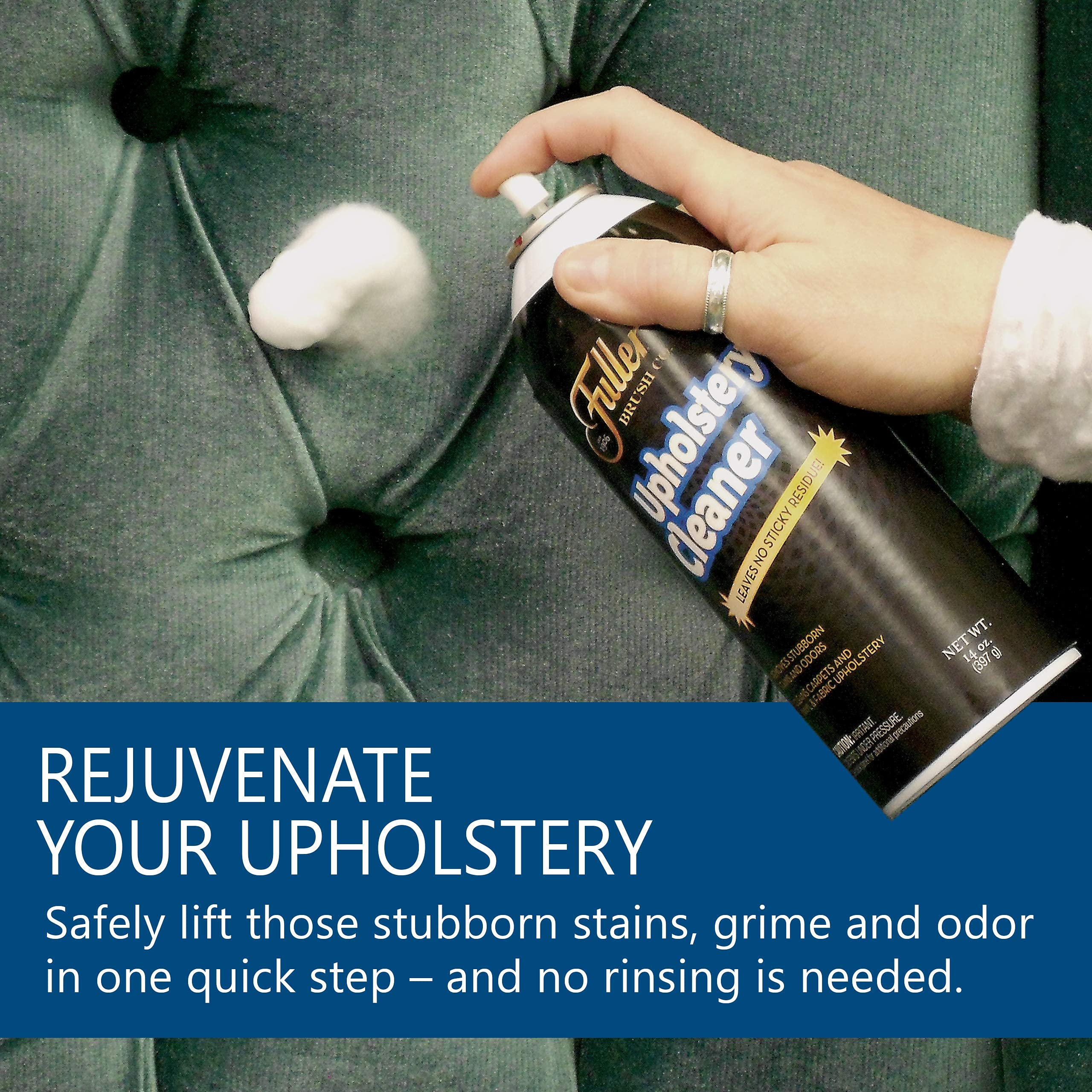 Fuller Brush Upholstery Cleaner - Multi-Surface Stain Remover with Rich Foaming Formula - Eliminates Stubborn Stains & Odors - Renews Carpets, Seats, Sofas & More - Perfect for Home, Office & Car Interior Cleaning