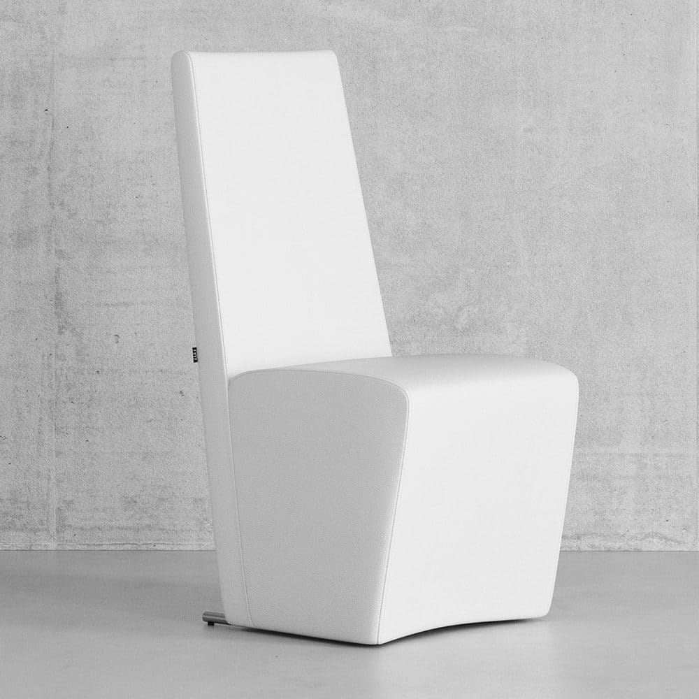 Zuri Furniture Boston High Back Modern Dining Chair - White | Elegant & Comfortable Dining Room Seating for Home, Restaurant & Office