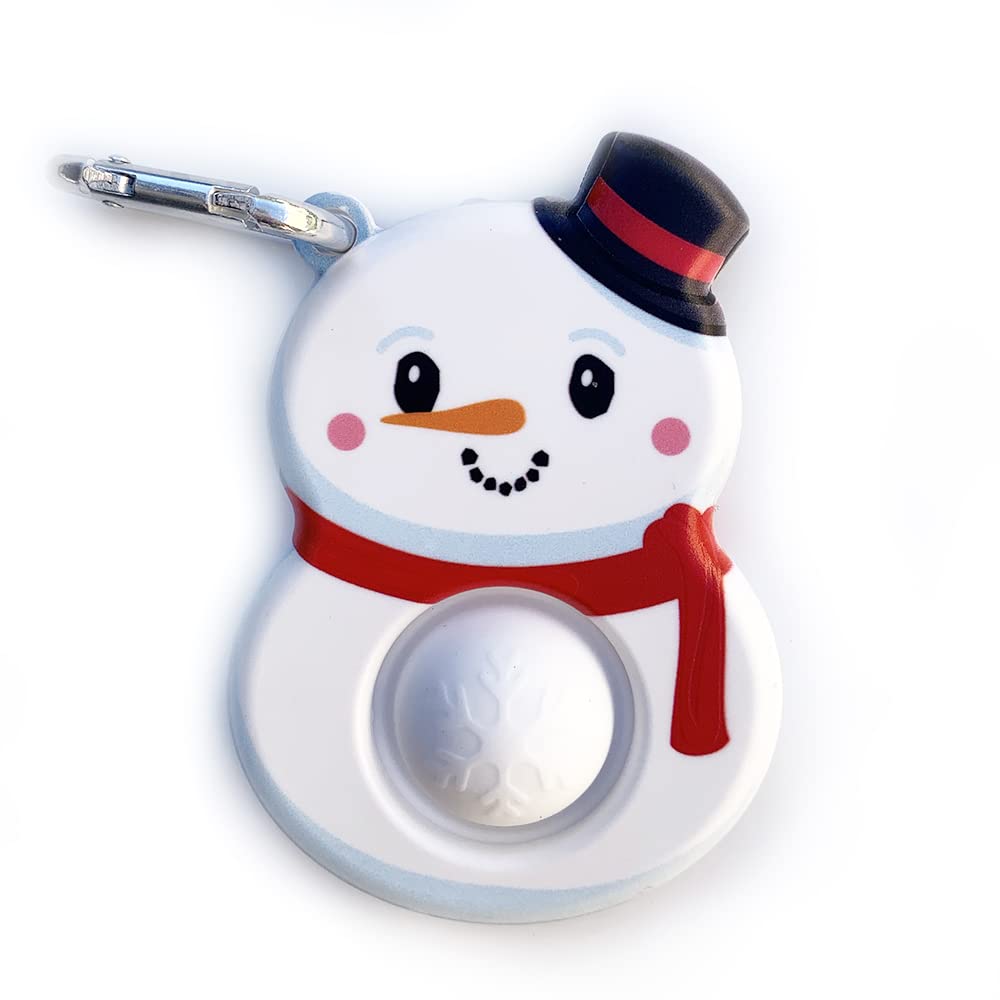 Top Trenz OMG Simple Pop Fidgety Mega Pop Dimple Fidget Toy (Snowman Design) - Stress Relief Sensory Toy for Kids & Adults, Perfect for Anxiety Relief, Classroom Focus & Office Relaxation