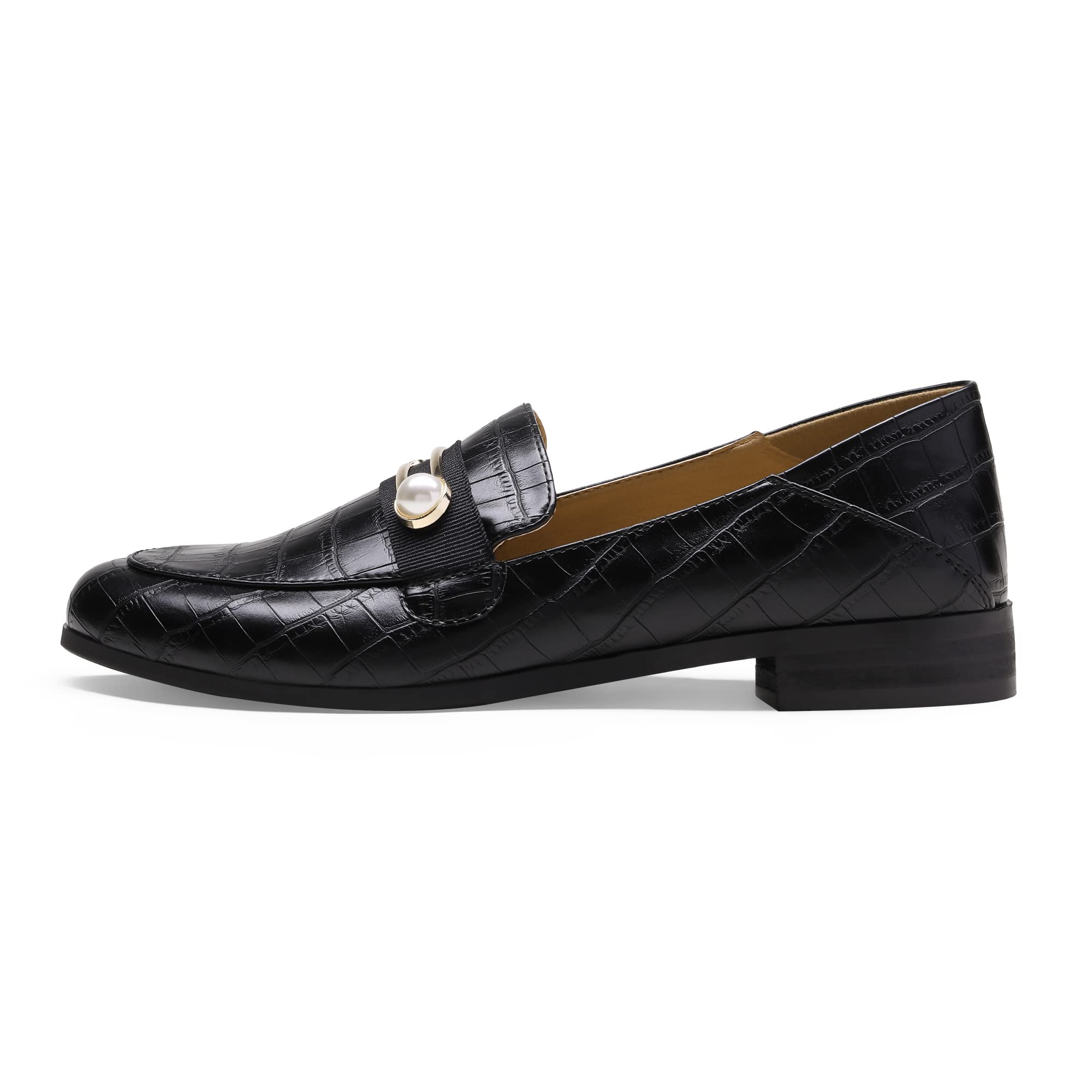 DREAM PAIRS Women's Slip-On Loafers - Comfortable Round Toe Casual & Dressy Flats for Work, Office & Everyday Wear | Fashionable & Versatile Shoes for Women