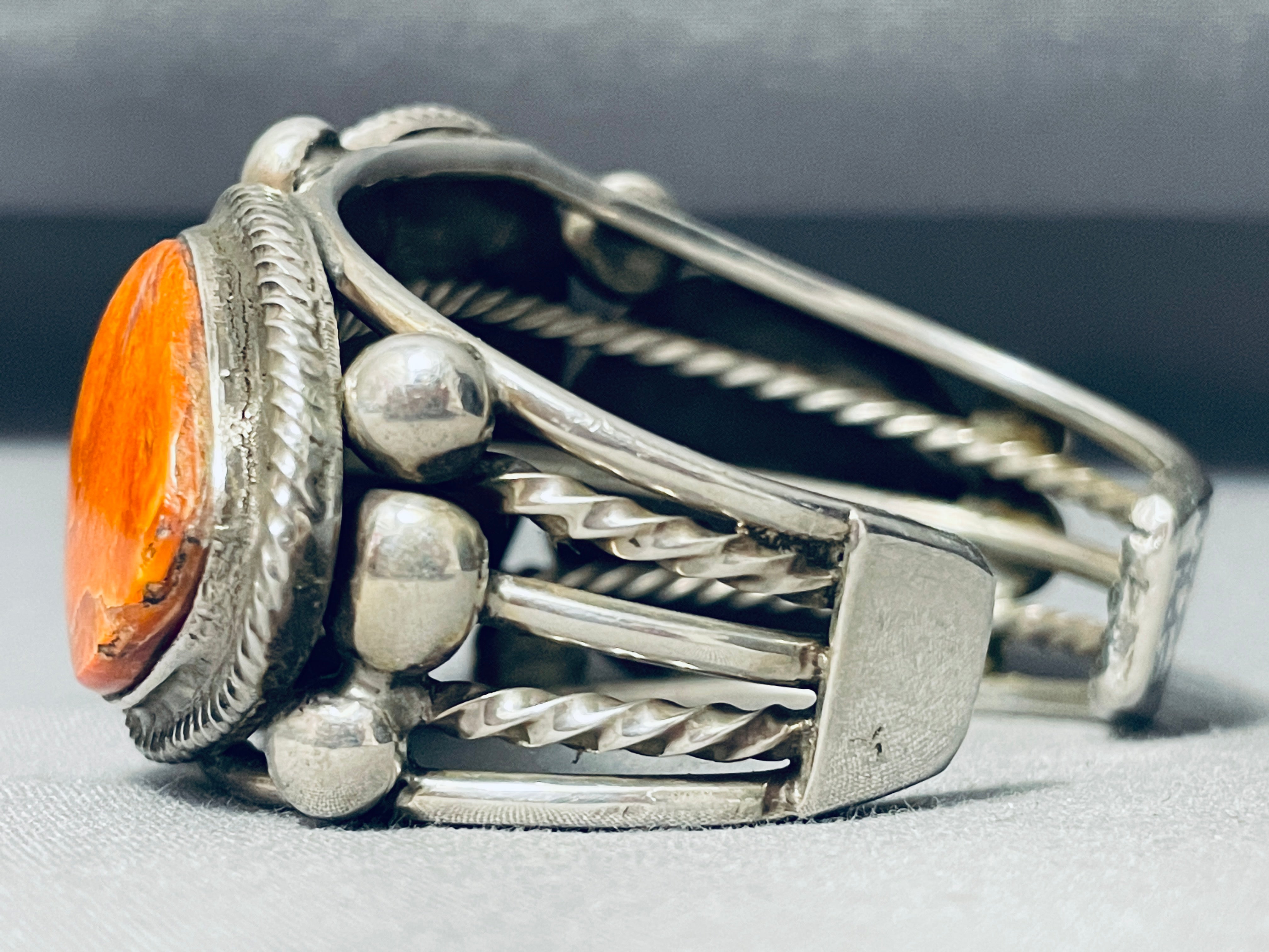 120 Gram Navajo Spiny Oyster Sterling Silver Heavy Cuff Bracelet - Handmade Southwest Jewelry for Women, Boho Chic Accessory - Perfect for Festivals, Weddings & Everyday Wear