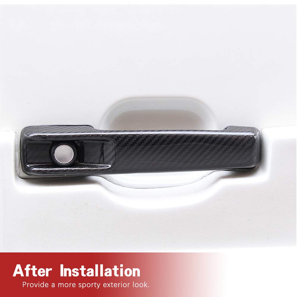 JC SPORTLINE Carbon Fiber Door Handle Cover for Mercedes Benz W463 G500 G550 G55 G63 AMG Wagon (2004-2018) - Premium Exterior Accessories for Enhanced Style & Protection - Perfect for Car Enthusiasts & Off-Road Adventures