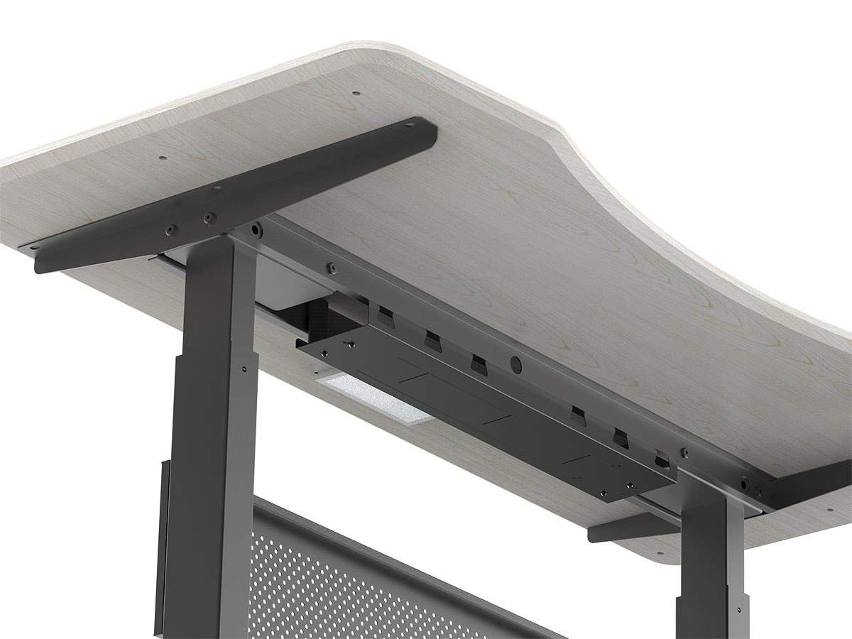 Monoprice Black Cable Tray Organizer - Under Desk Cord Management System for Computer Workstations | Perfect for Home Office, Gaming Setup & Standing Desks - Workstream Collection - Keep Wires Neat & Tidy
