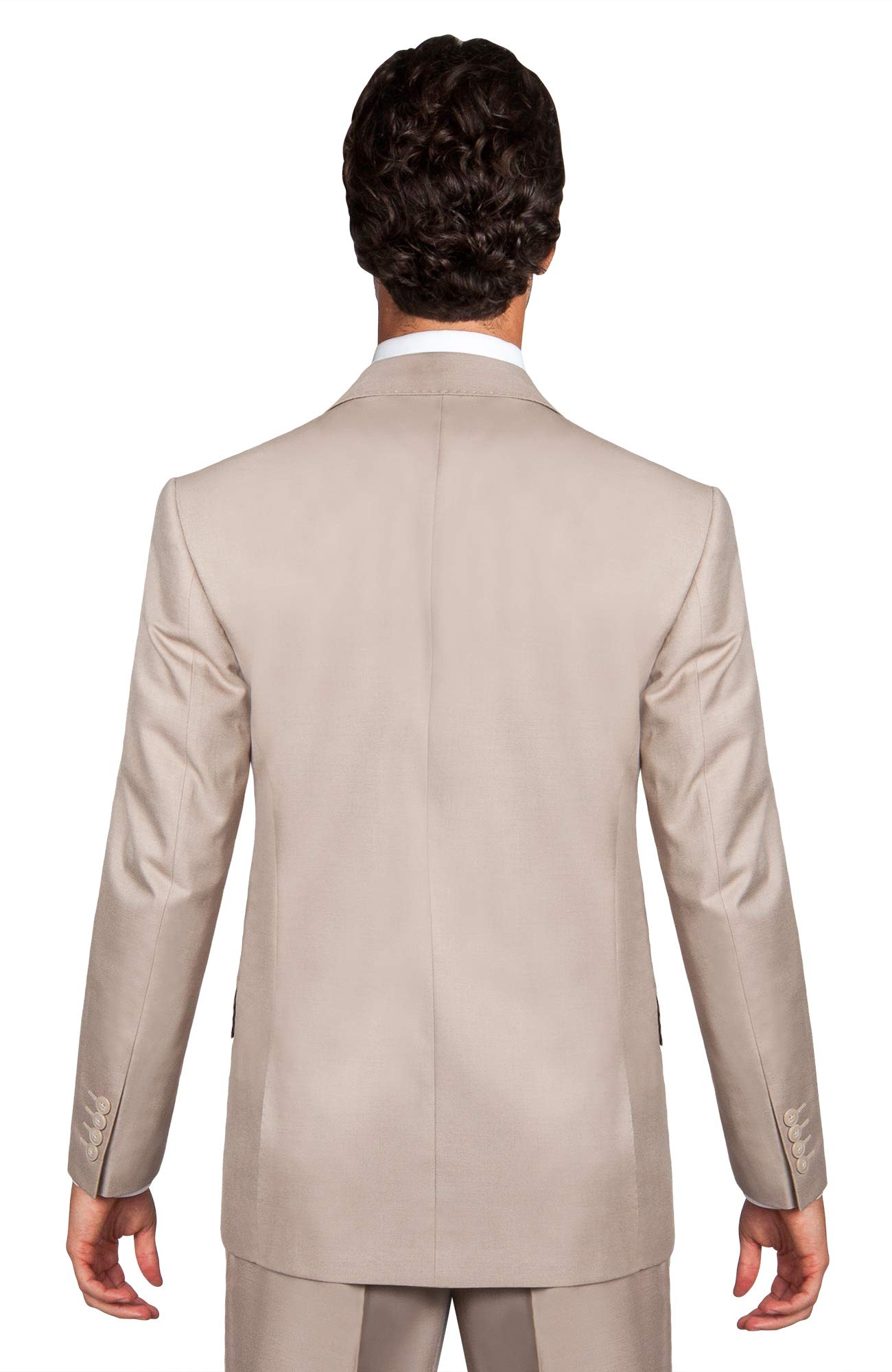 Modern Fit 2-Piece Italian Suit for Men - Wool Blazer & Trousers Set with 2-Button Design | Perfect for Formal Events, Business Meetings & Wedding Attire