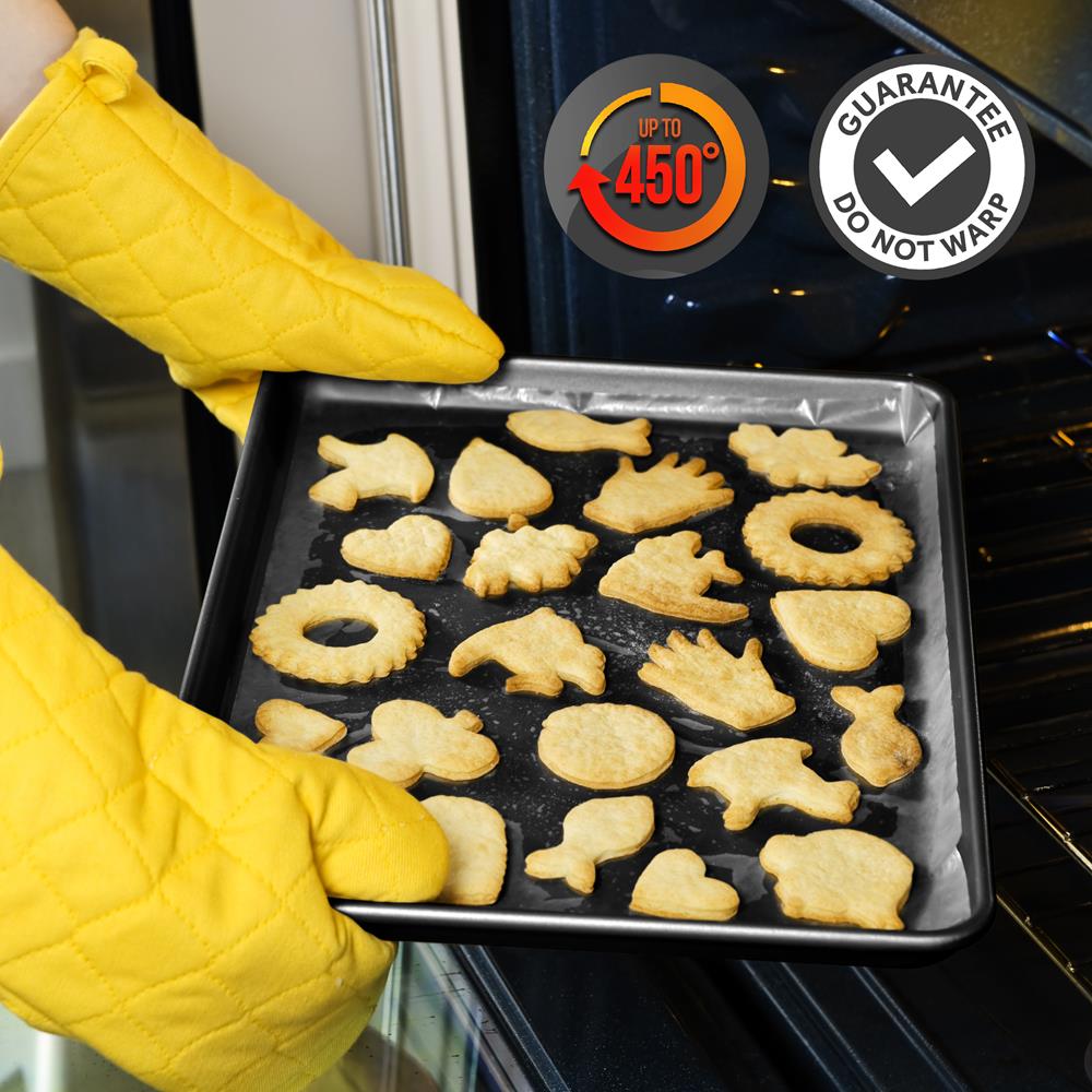 Premium Non-Stick Baking Pans Set for Home Kitchen - 3-Piece Cookie Sheet, Cake Pan & Muffin Tray - Perfect for Baking Cookies, Cakes, Cupcakes & More