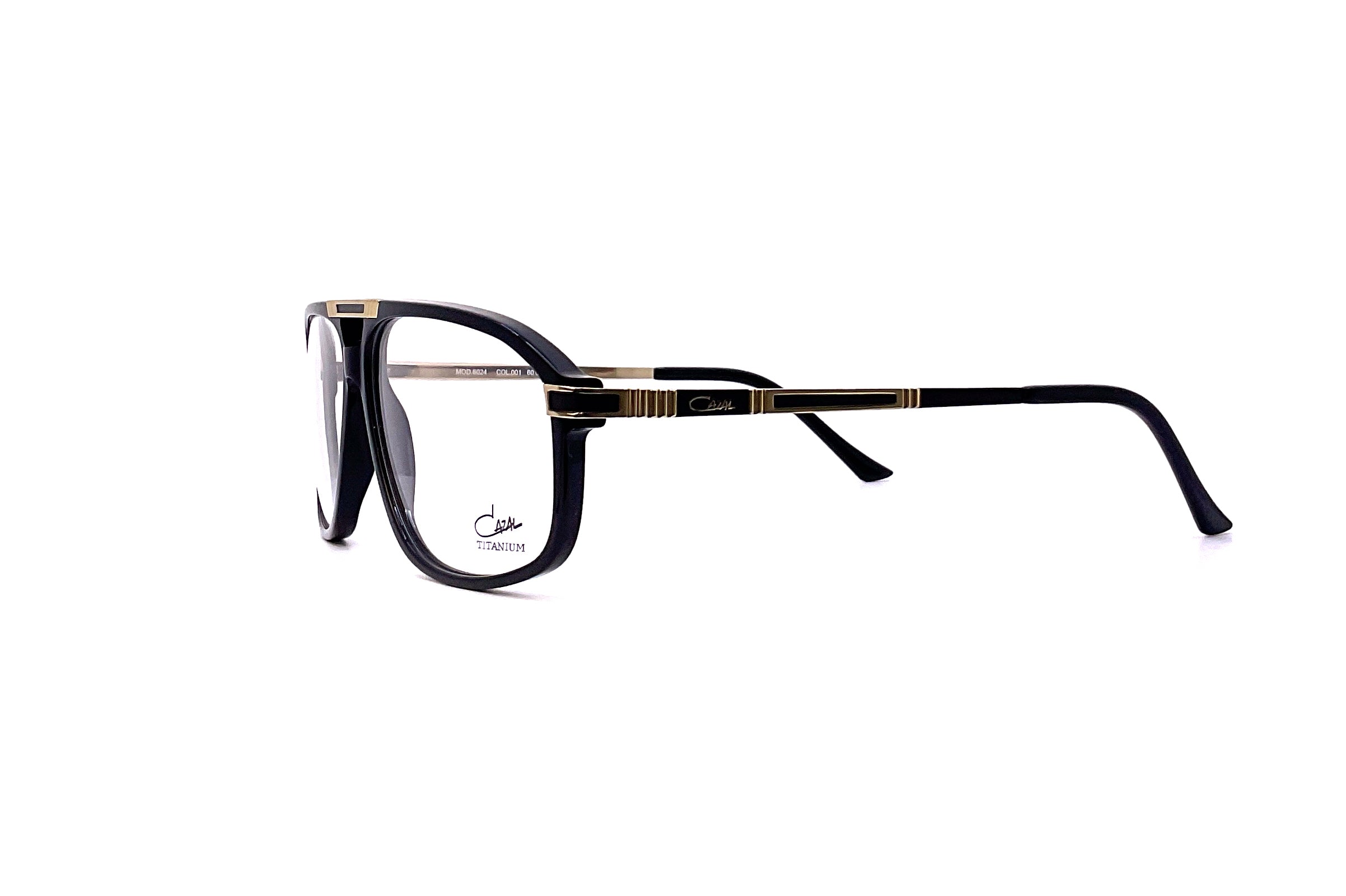 Cazal 6024 Black/Gold Aviator Sunglasses – Polarized UV Protection for Men & Women – Perfect for Driving, Travel & Outdoor Activities