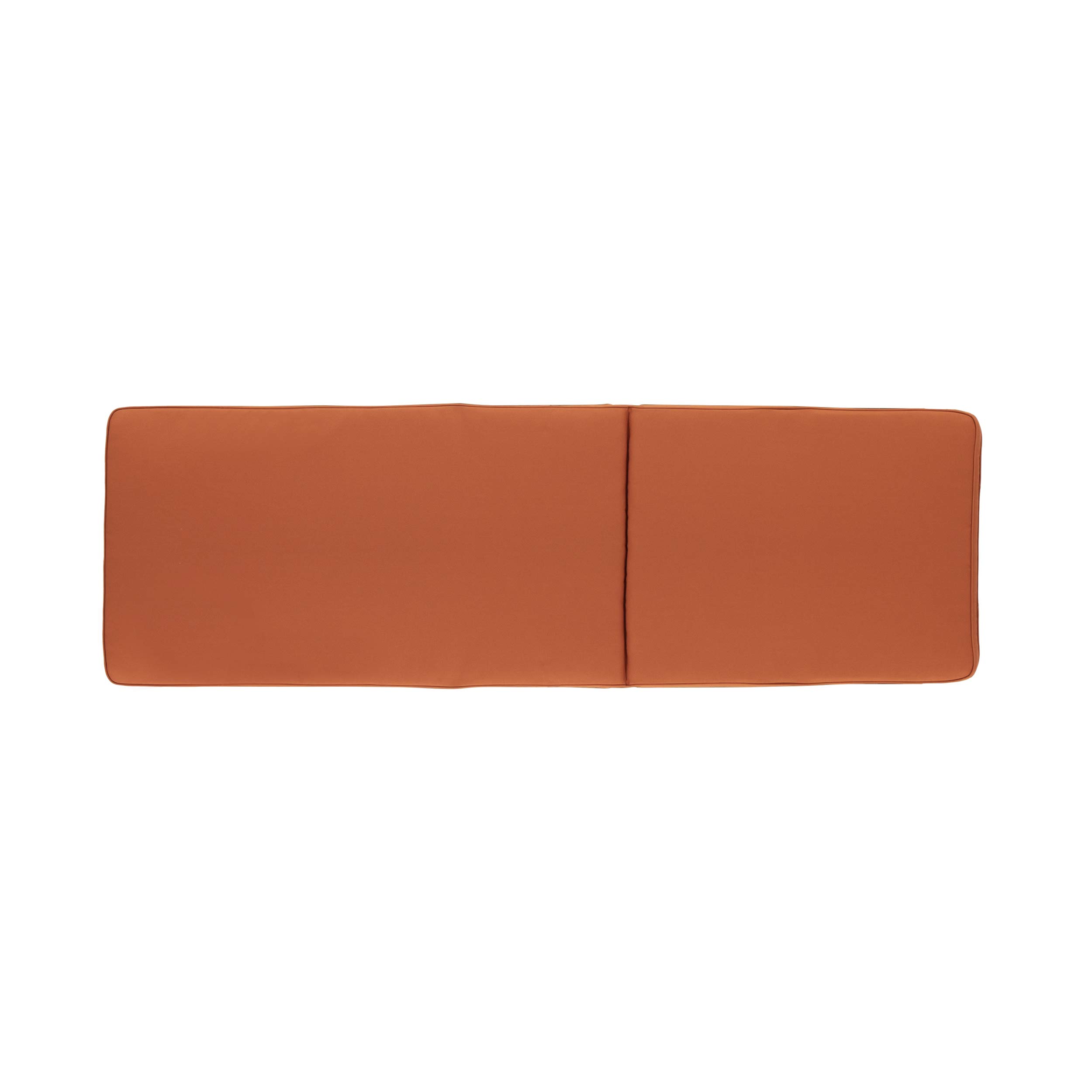 Premium Outdoor Chaise Lounge Cushion Set of 2 - Waterproof, UV Resistant, Rust Orange - Perfect for Patio, Poolside & Garden Relaxation