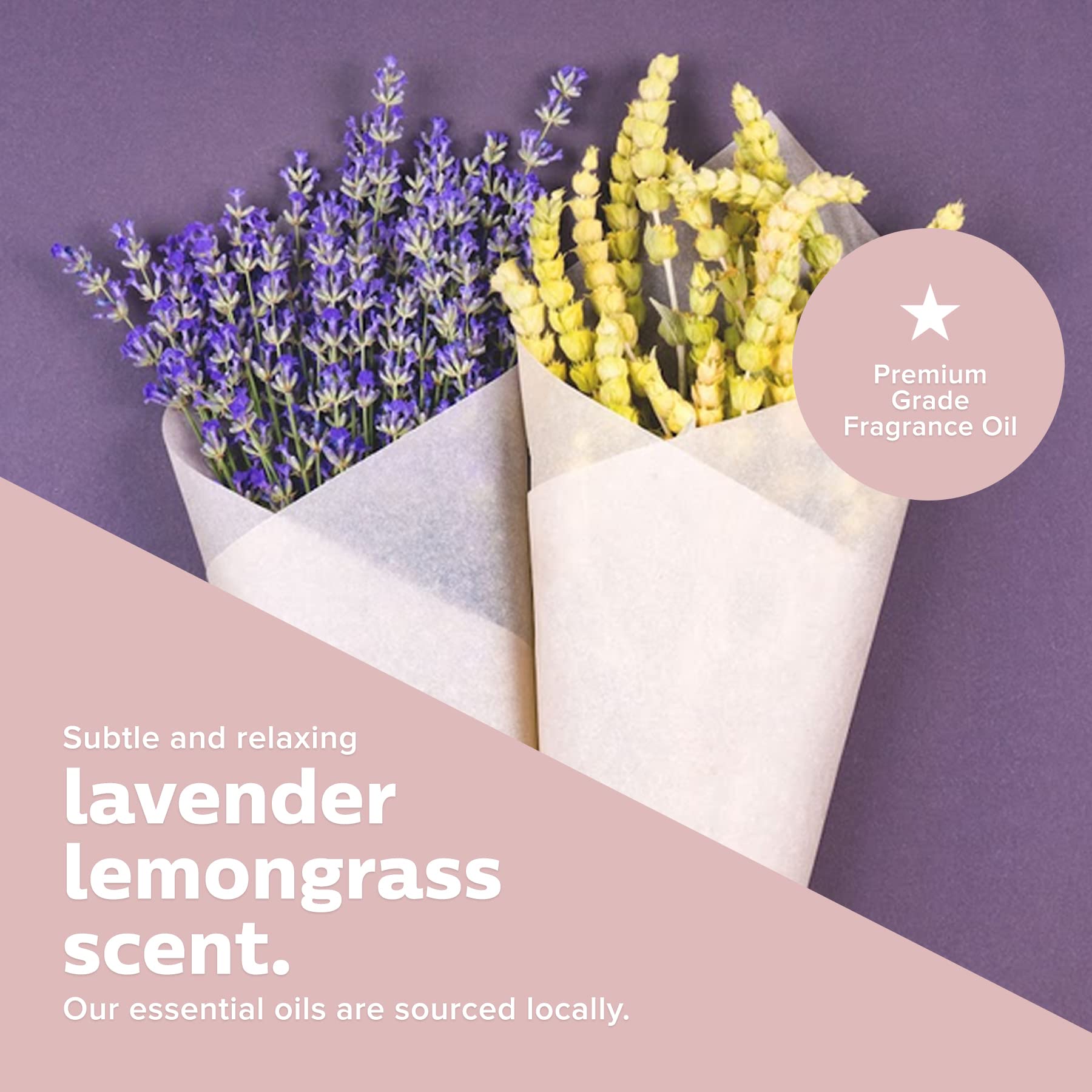 ThreeKin Scented Candles - Natural Soy Wax Aromatherapy Candles with Lavender & Lemongrass Essential Oils, 75-Hour Burn Time, Perfect for Home Relaxation, Friendship Gifts & Stress Relief - Ideal for Bedroom, Bathroom, Yoga, Meditation & Romantic Ambiance