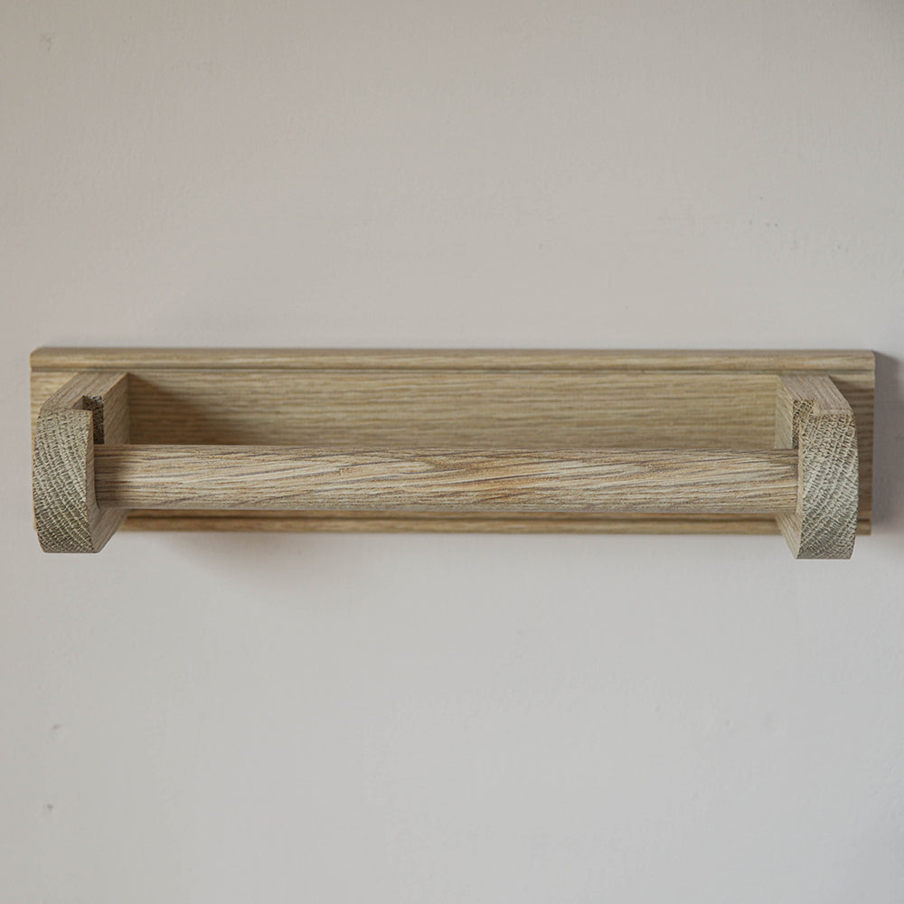 Premium Oak Wall Mounted Paper Towel Holder - Rustic Kitchen Roll Dispenser for Stylish & Organized Homes | Perfect for Kitchens, Bathrooms & Laundry Rooms