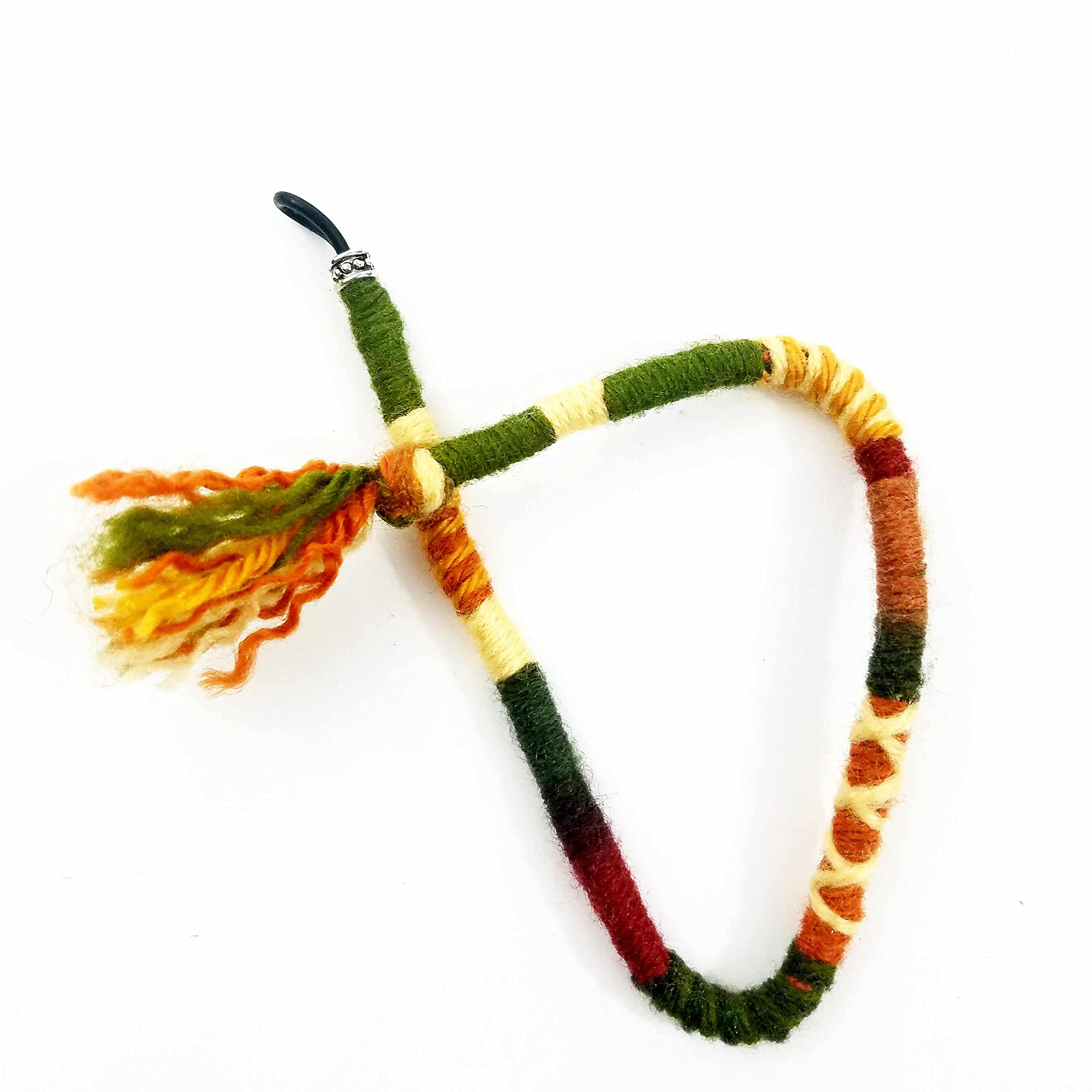Handmade Earth Tone Hippie Hair Extension Wrap - Single Dreadlock Accessory for Braids & Curls | Natural Hair Fall Protection | Boho Festival & Everyday Style