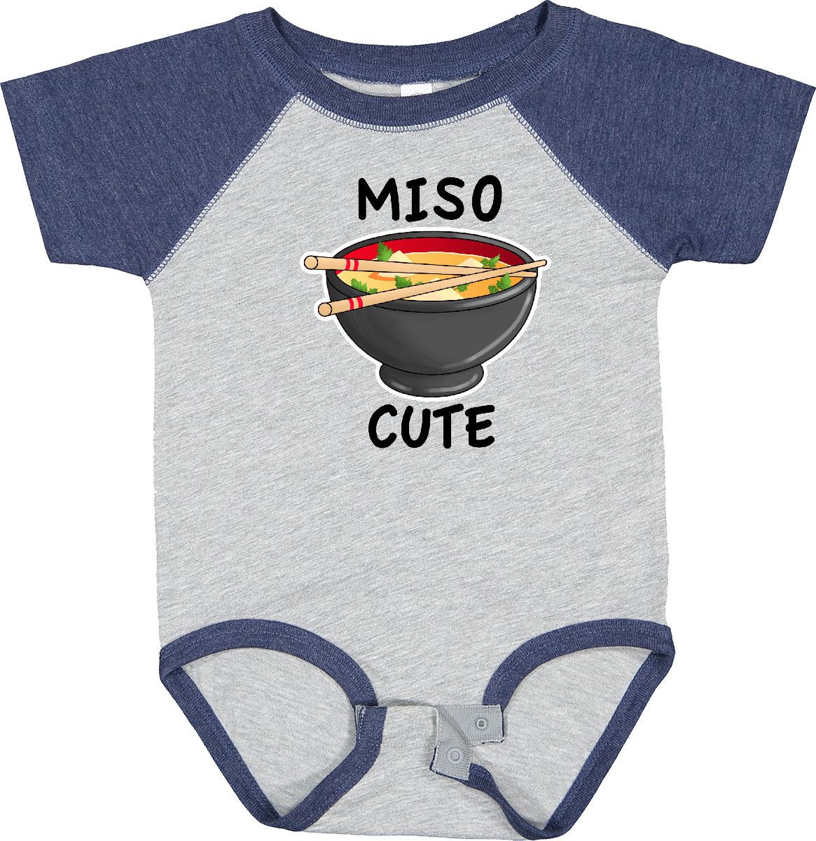 Inktastic Miso Cute with Miso Soup Baby Bodysuit - Adorable Japanese-Inspired Infant Onesie for Newborns & Toddlers - Perfect for Family Photos, Playdates & Cultural Celebrations