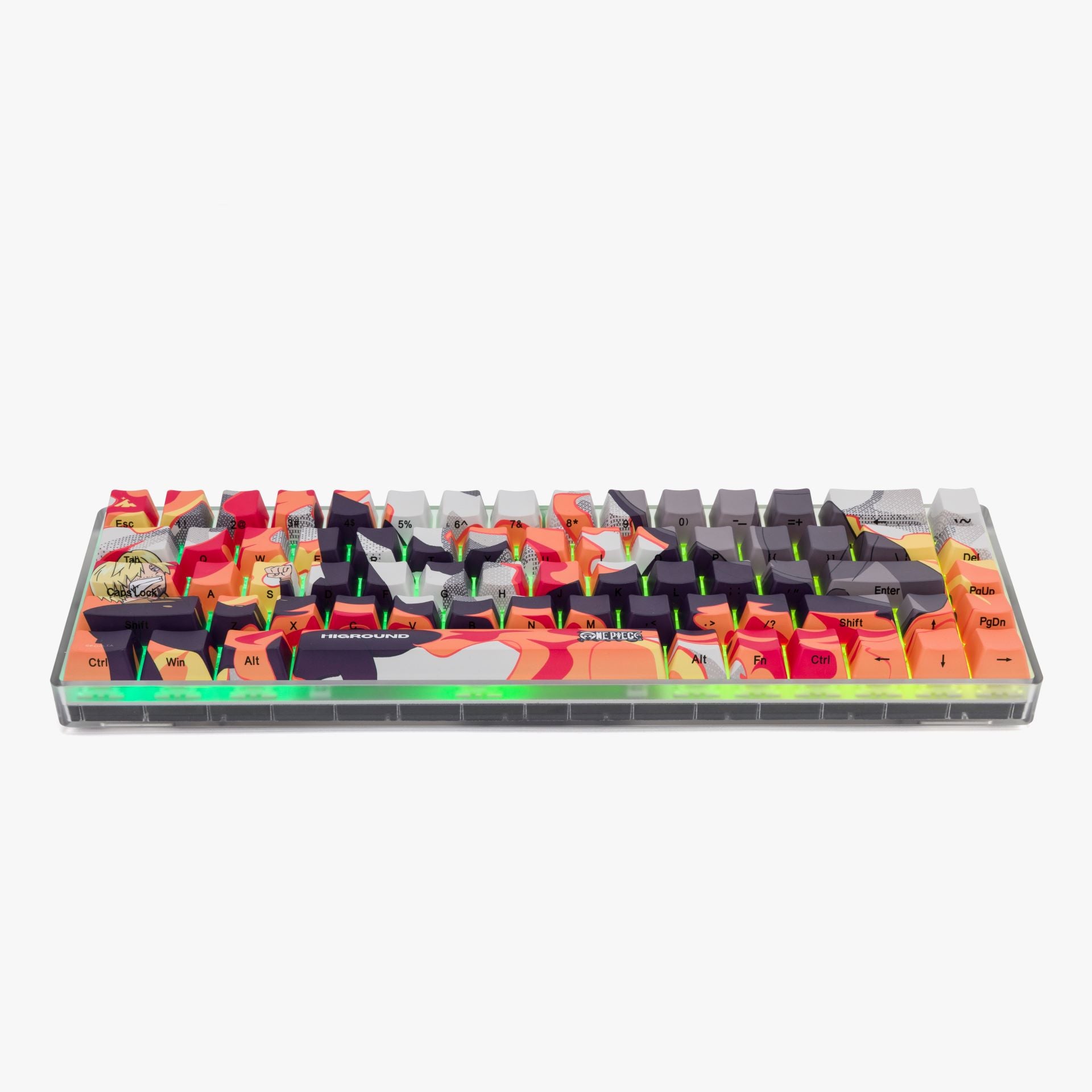 One Piece x HG Basecamp 65HE Mechanical Keyboard - Sanji Edition | Anime Gaming Keyboard for PC & Mac | Perfect for Typing, Programming & Anime Fans Collection