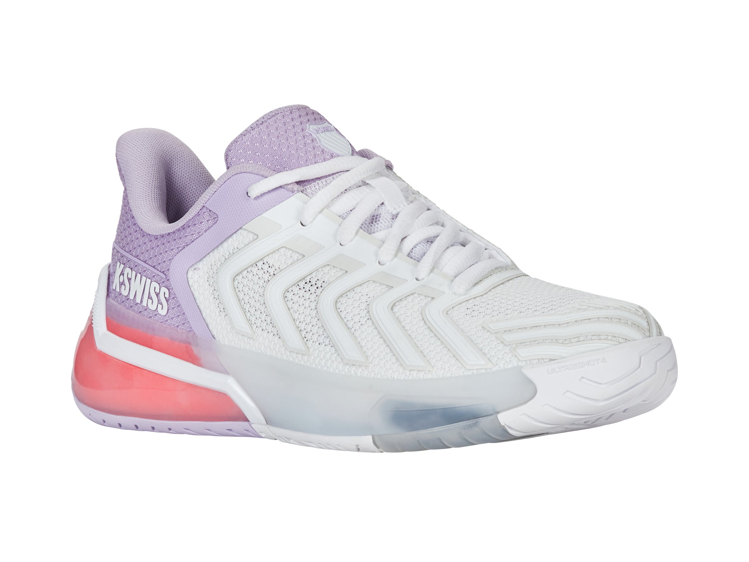 ULTRASHOT 4 Running Shoes - White/Orchid Petal/Neon Blaze Color | Lightweight & Breathable for Women | Perfect for Jogging, Gym Workouts & Daily Wear
