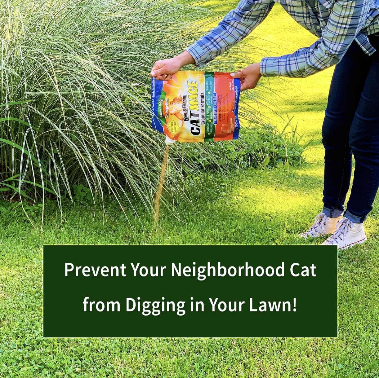 Cat MACE 6lb Granules - Effective Outdoor Cat Repellent for Yards, Gardens & Plants | No-Dig Deterrent & Training Tool | Safe for People, Pets & Landscaping | Perfect for Protecting Flower Beds, Lawns & Vegetable Gardens